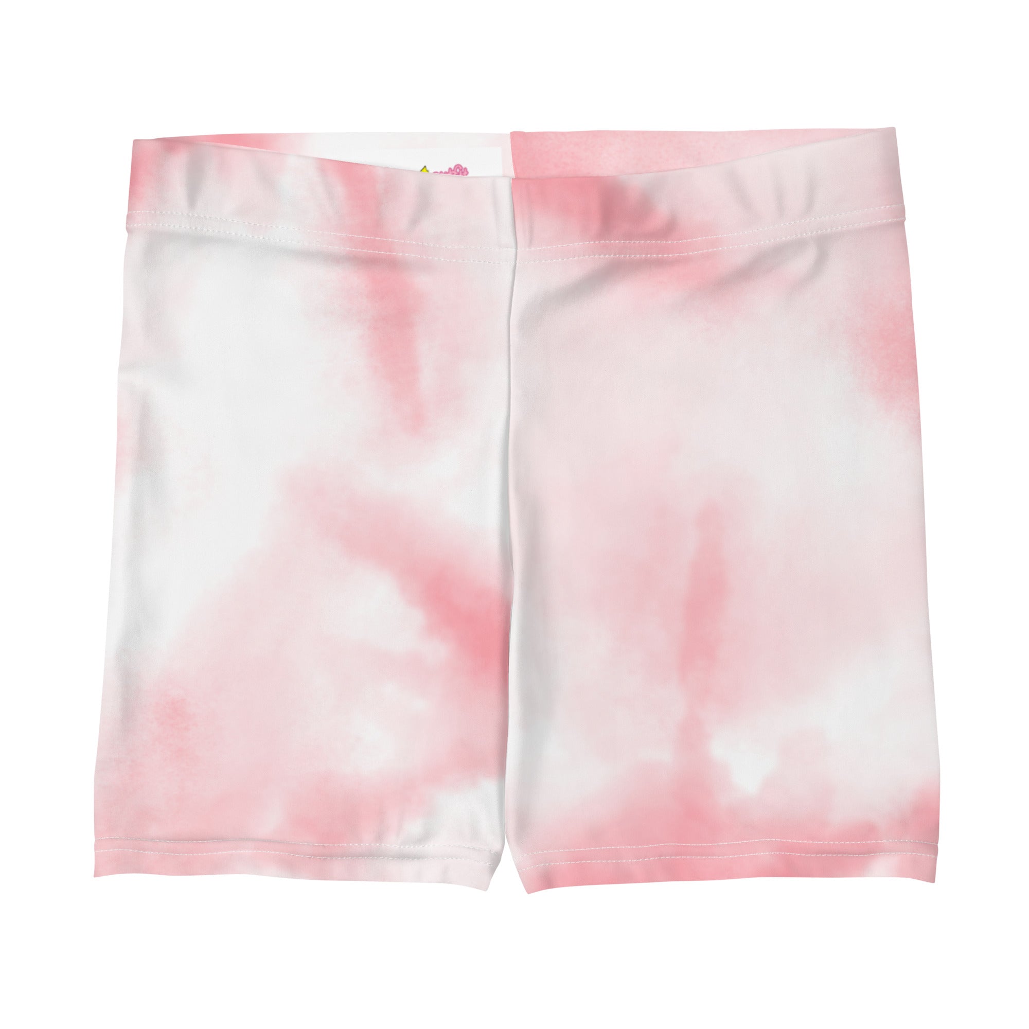 Aesthetic Pink Tie Dye Tight Shorts for Women