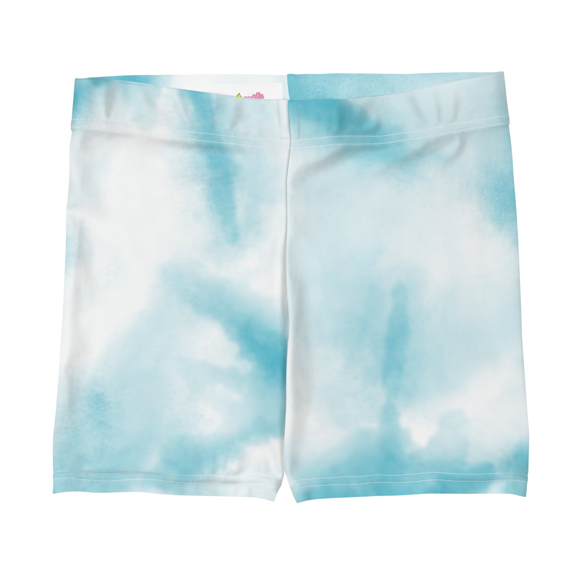 Cute Blue Tie Dye Tight Shorts for Women