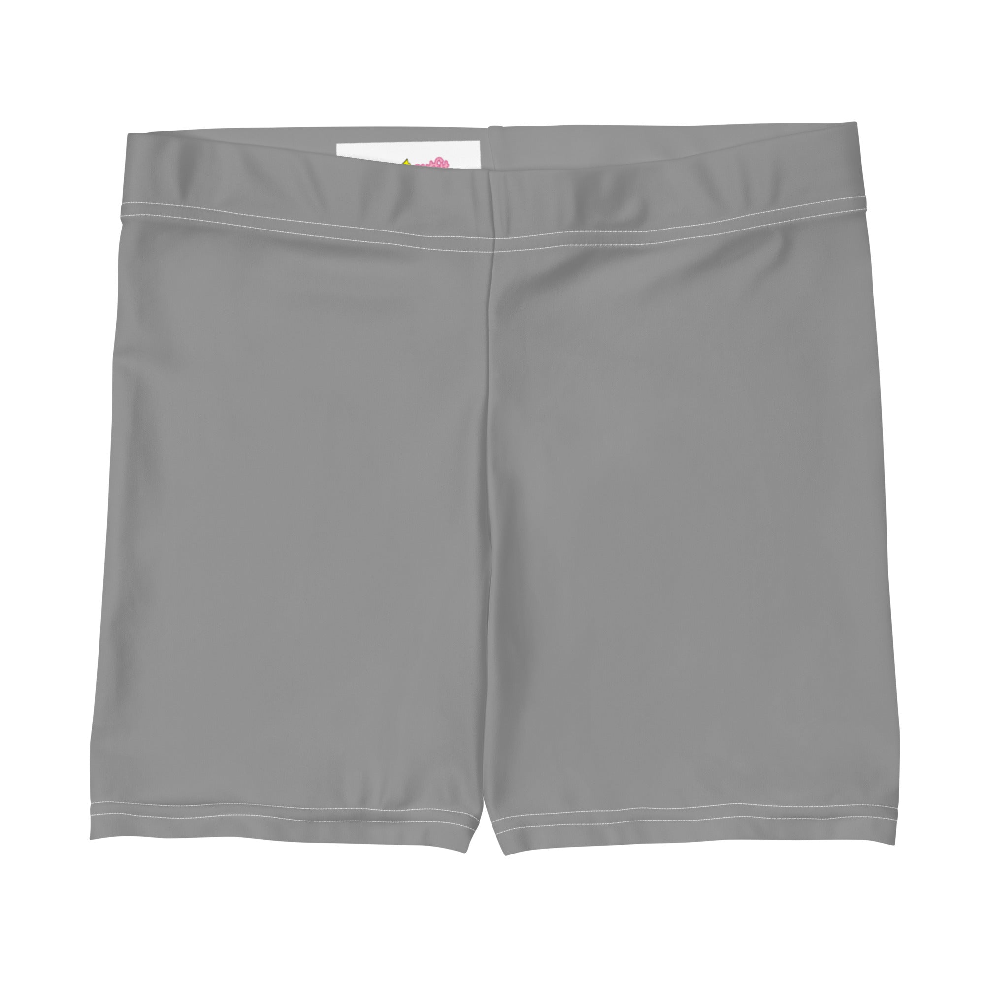 Preppy Aesthetic Grey Plain Tight Shorts for Women