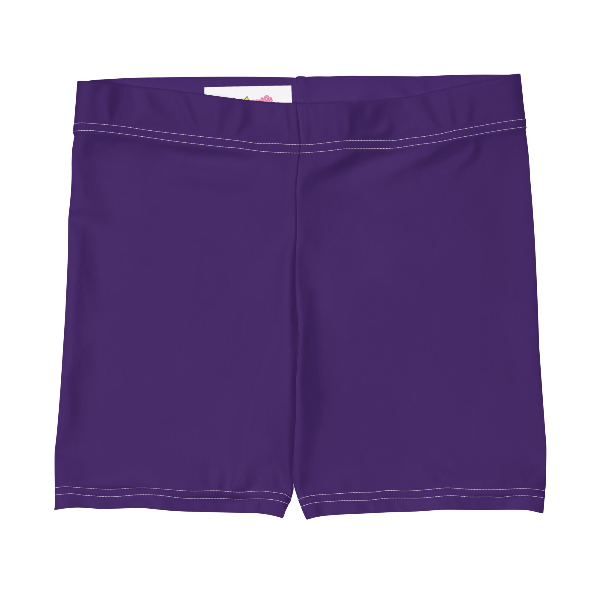 Dark Purple Plain Gym Workout Tight Shorts for Women