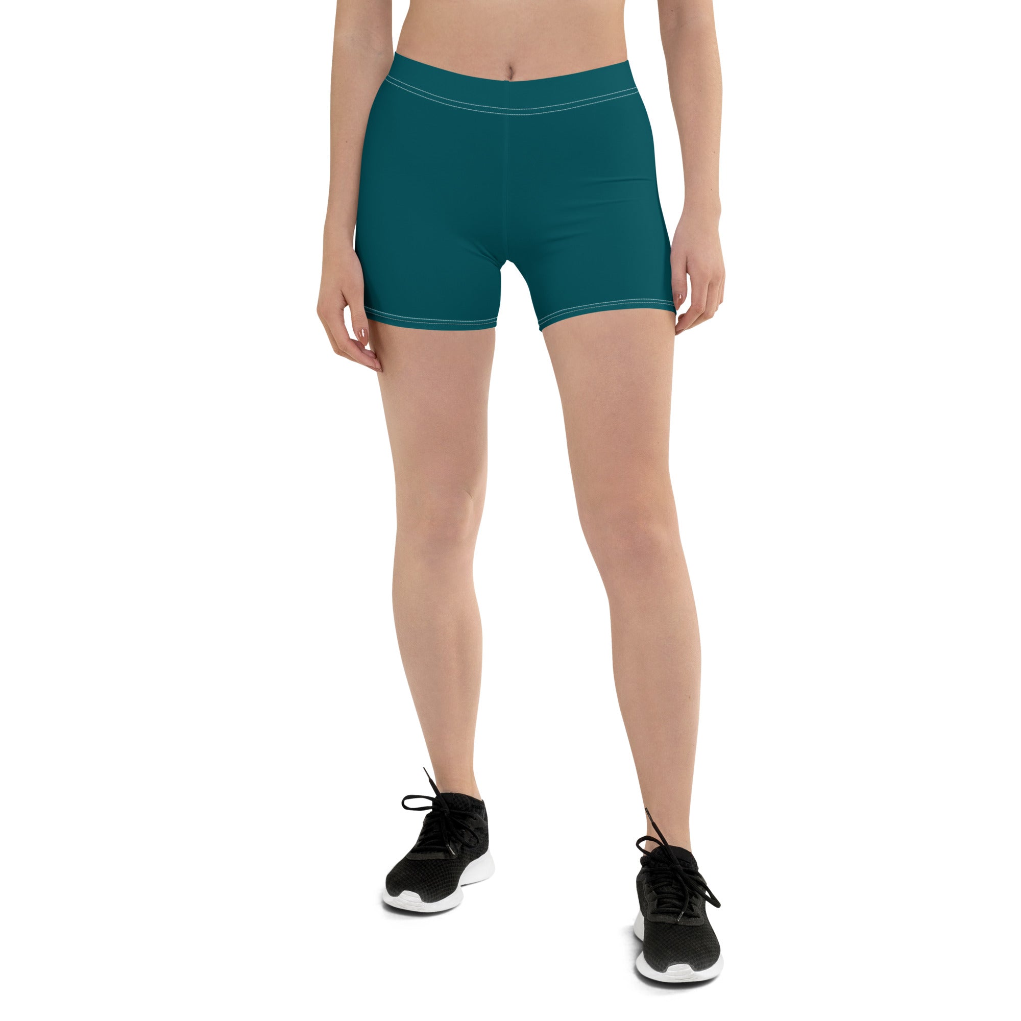 Sealmess Teal Gym Workout Tight Shorts for Women