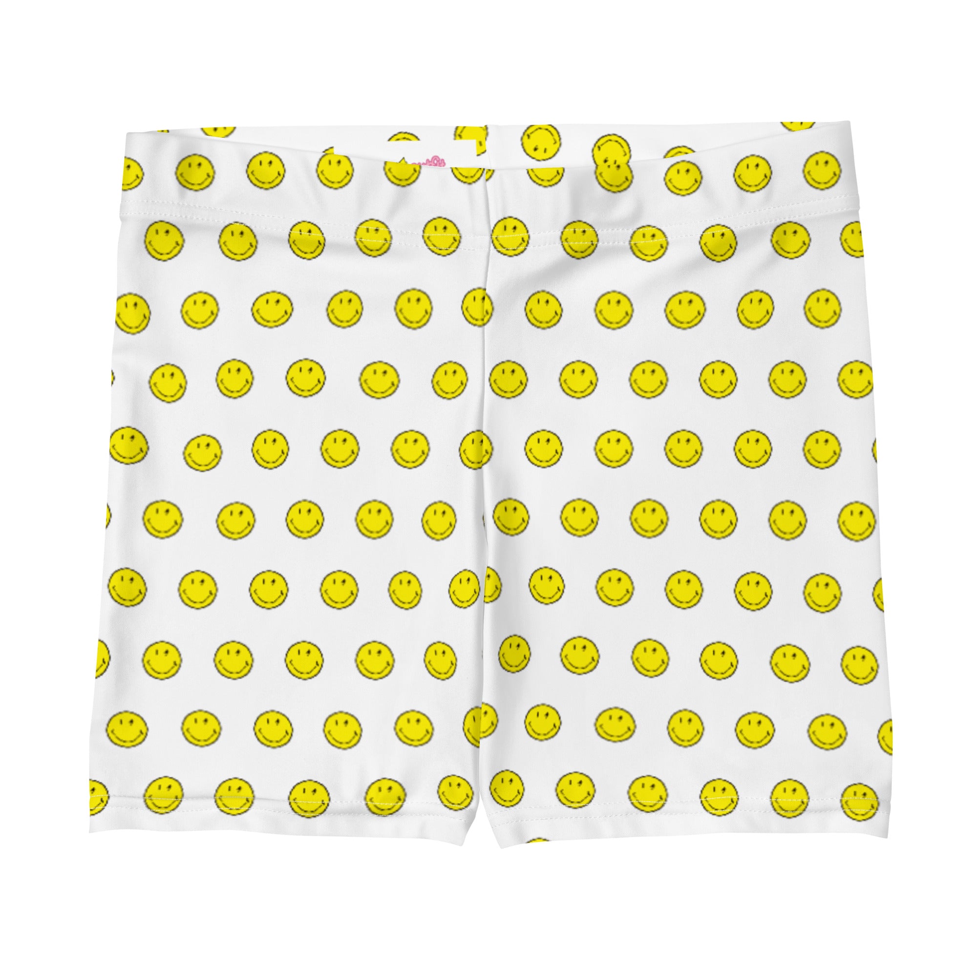 Preppy Smiley Face Running Tight Shorts for Women