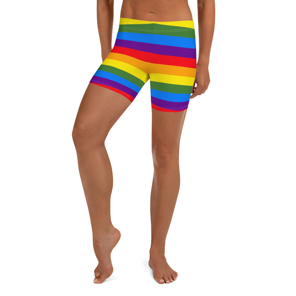 Pride Rainbow Running Tight Shorts for Women
