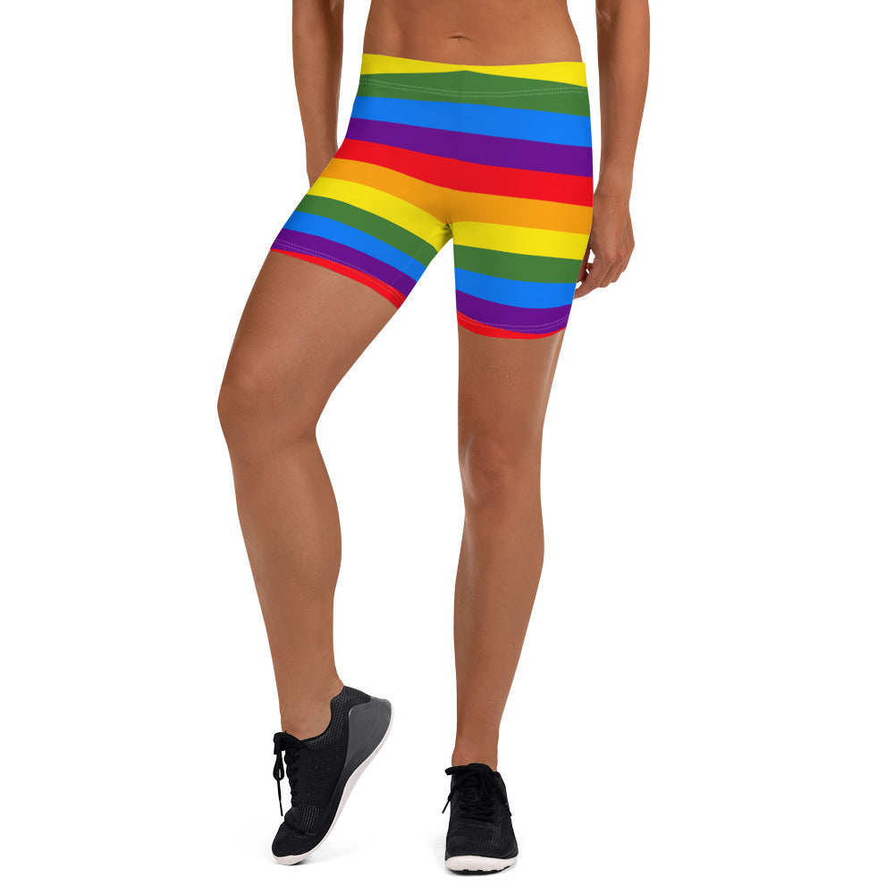 Pride Rainbow Running Tight Shorts for Women