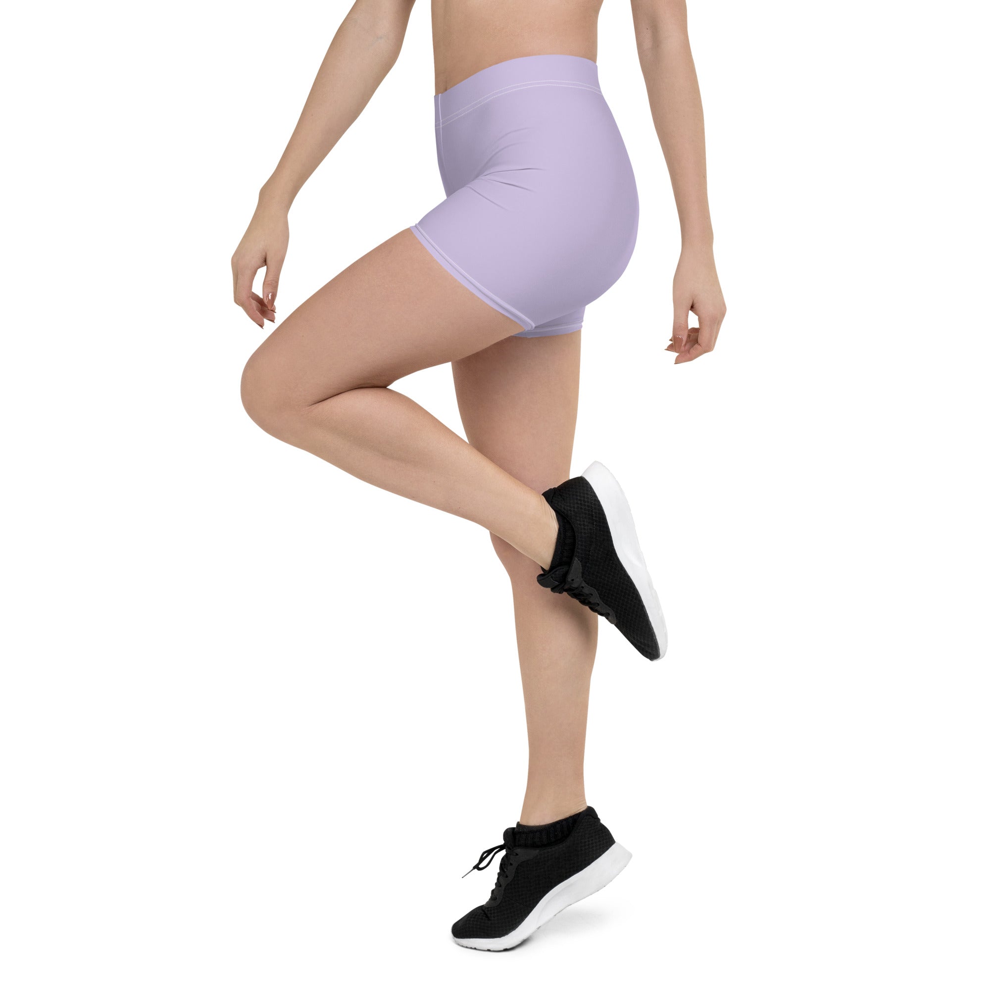 Preppy Plain Purple Tight Shorts for Women