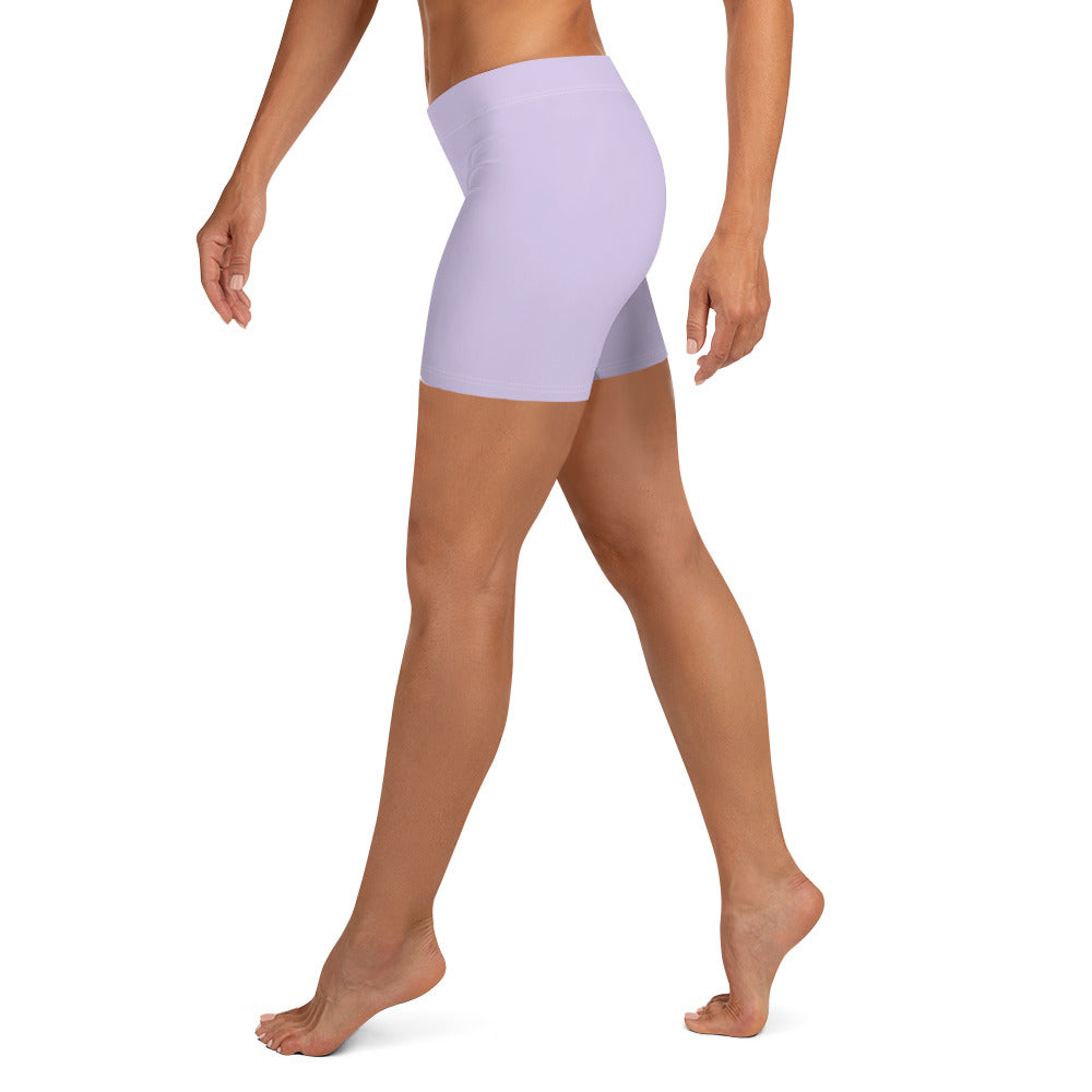 Preppy Plain Purple Tight Shorts for Women