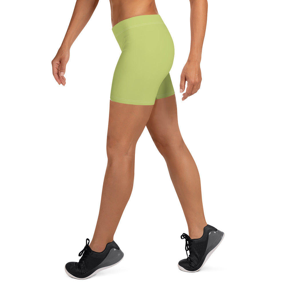 Preppy Plain Olive Green Tight Shorts for Women