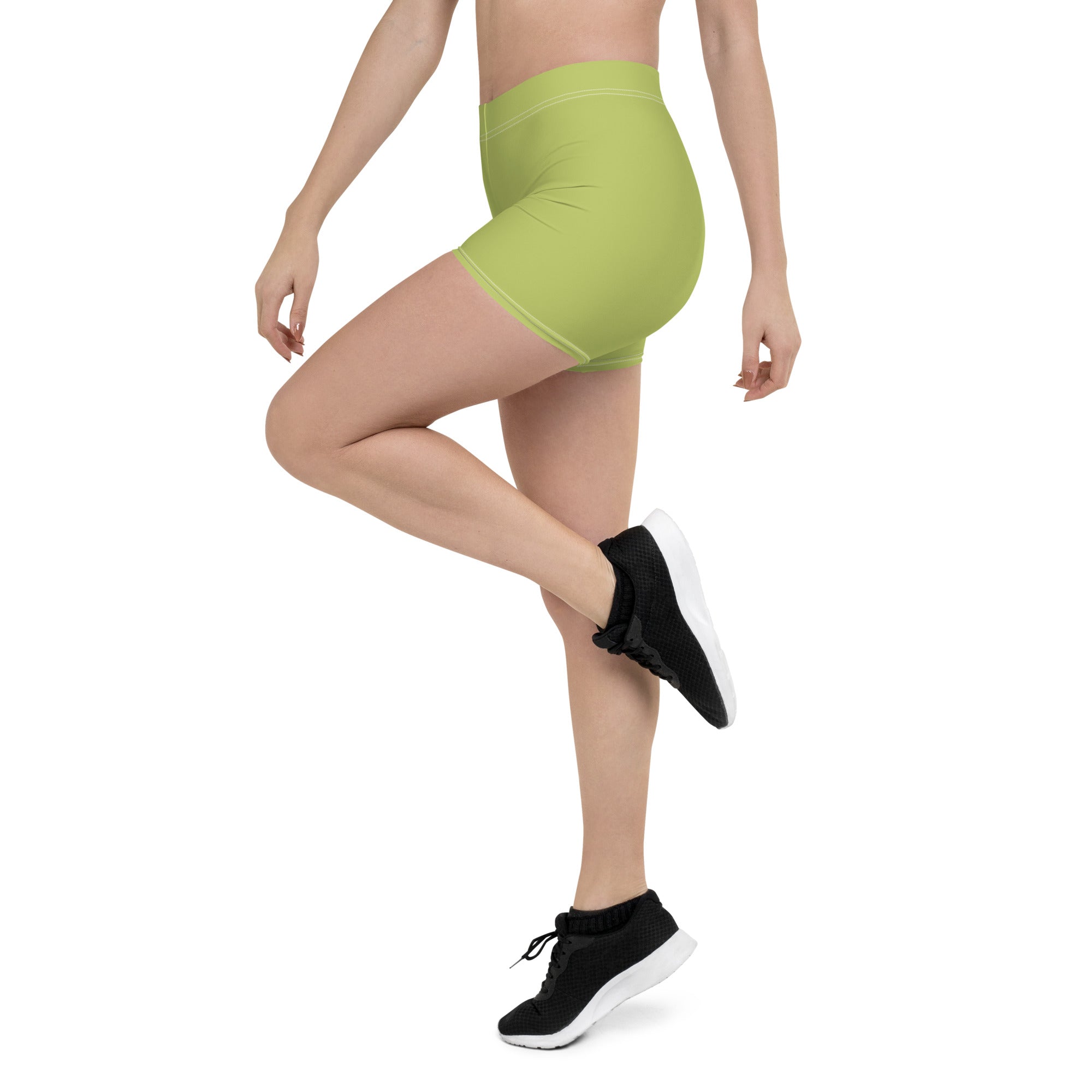 Preppy Plain Olive Green Tight Shorts for Women