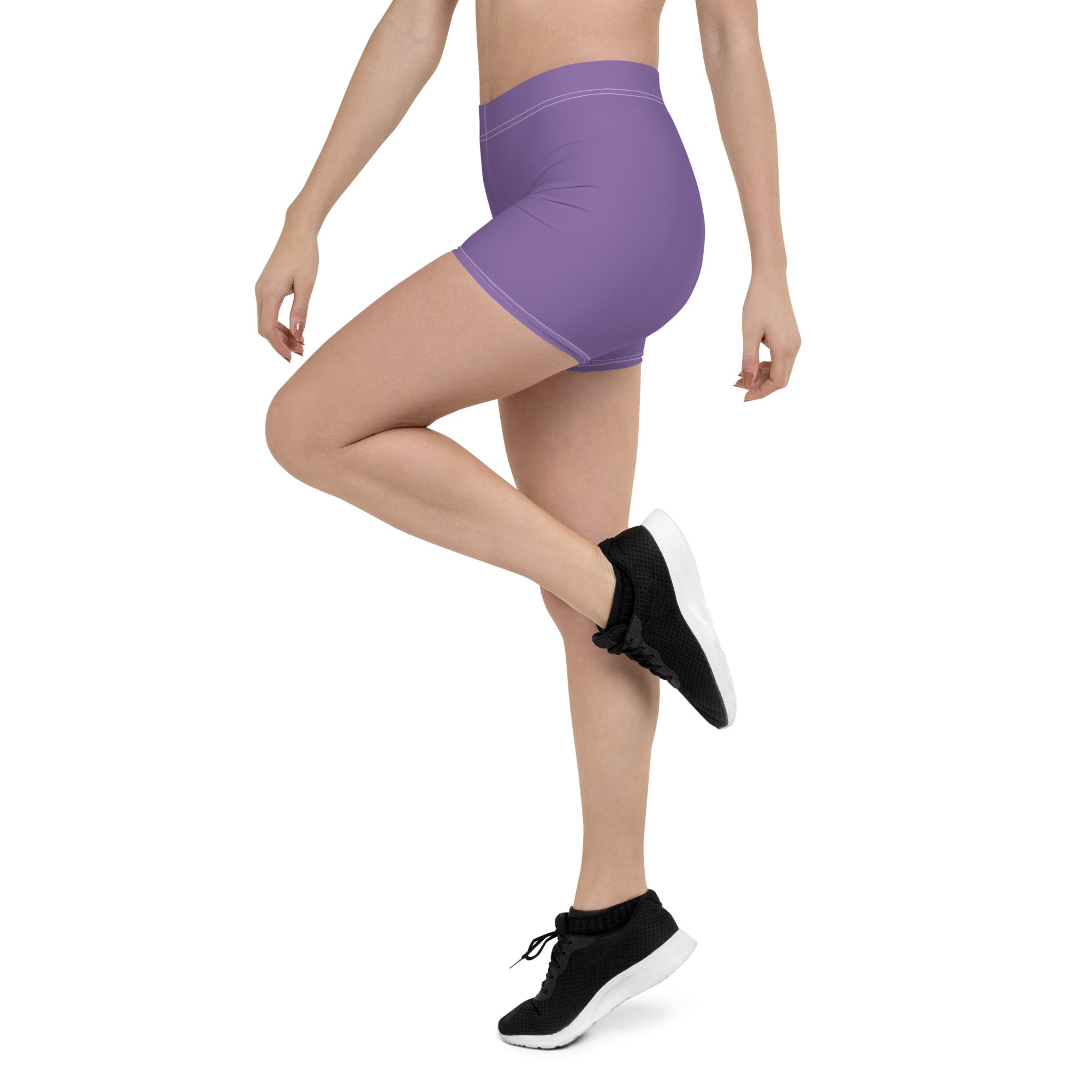 Preppy Minimal Lavender Tight Shorts for Women