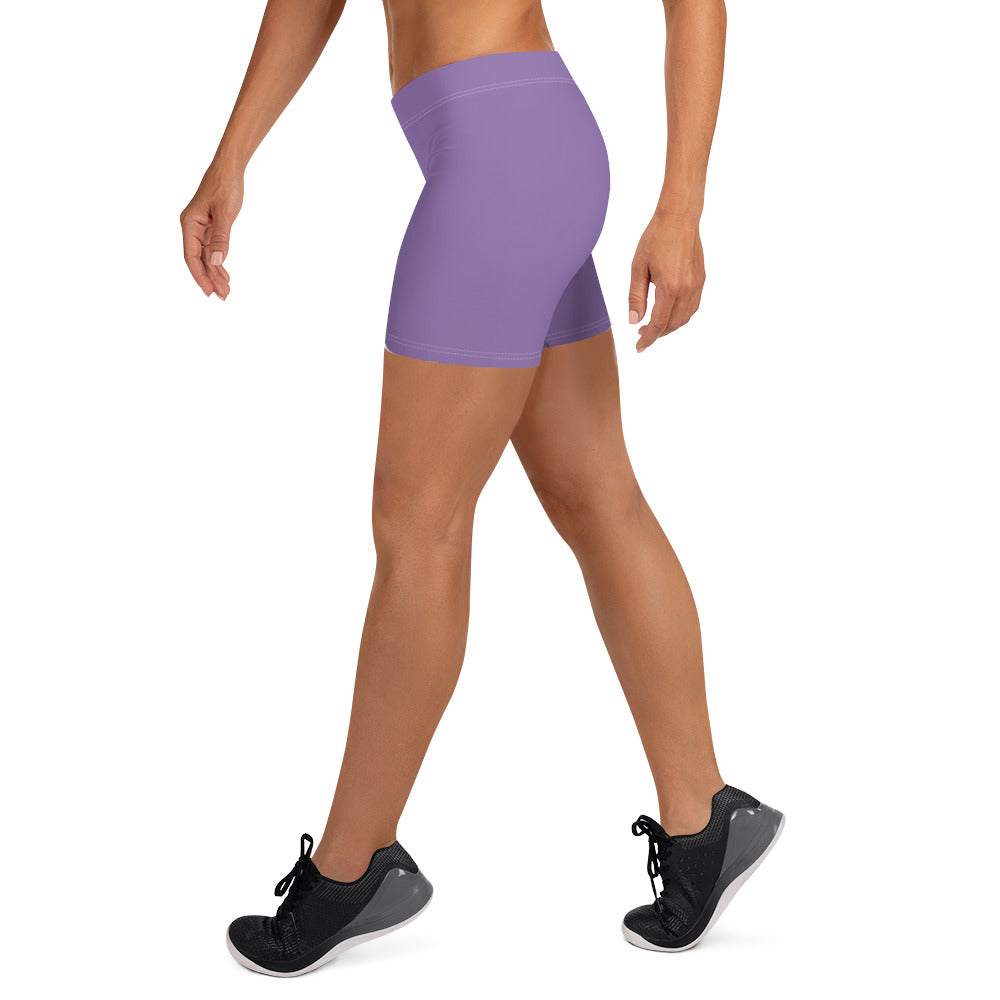 Preppy Minimal Lavender Tight Shorts for Women
