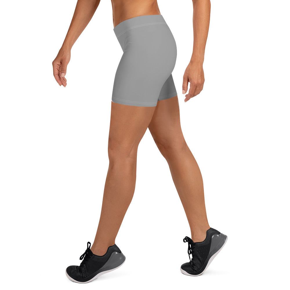 Preppy Aesthetic Grey Plain Tight Shorts for Women