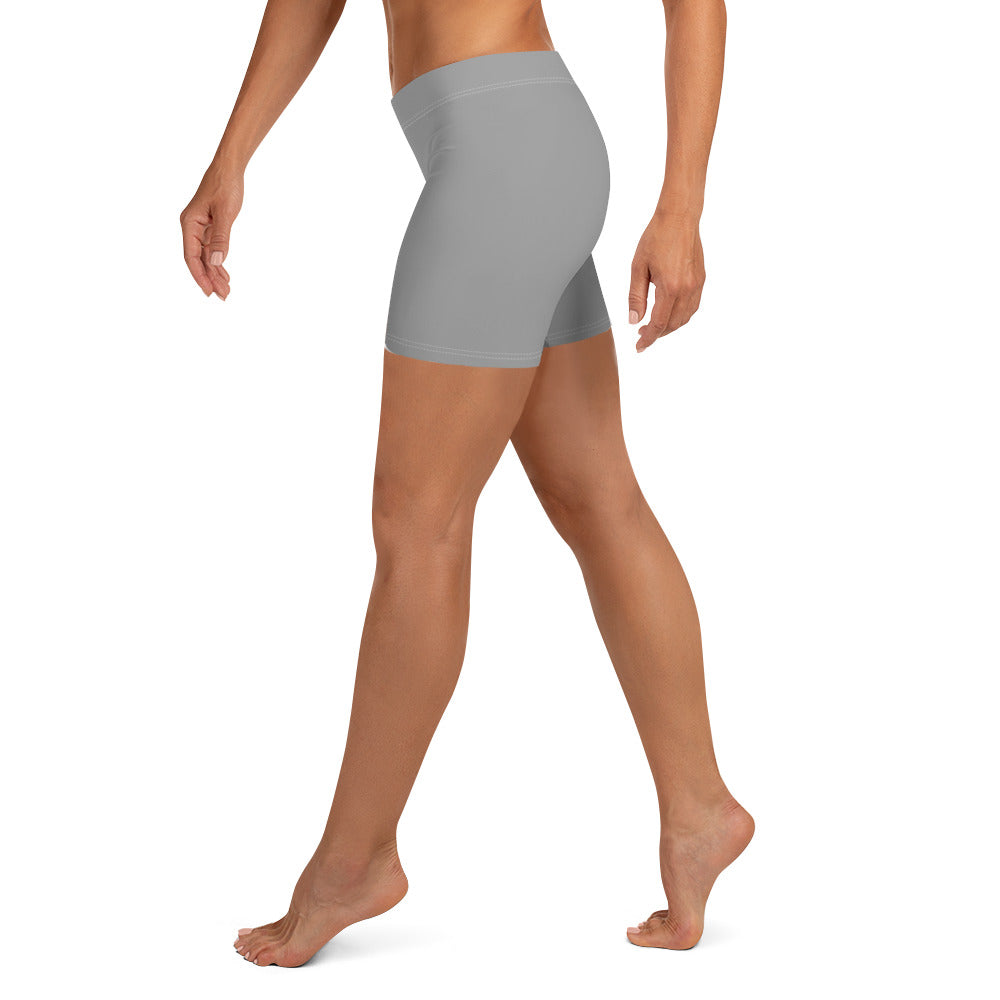 Preppy Aesthetic Grey Plain Tight Shorts for Women