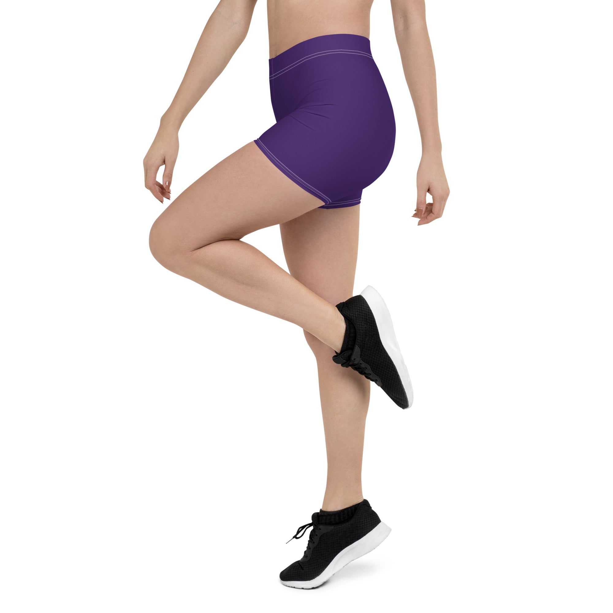 Dark Purple Plain Gym Workout Tight Shorts for Women