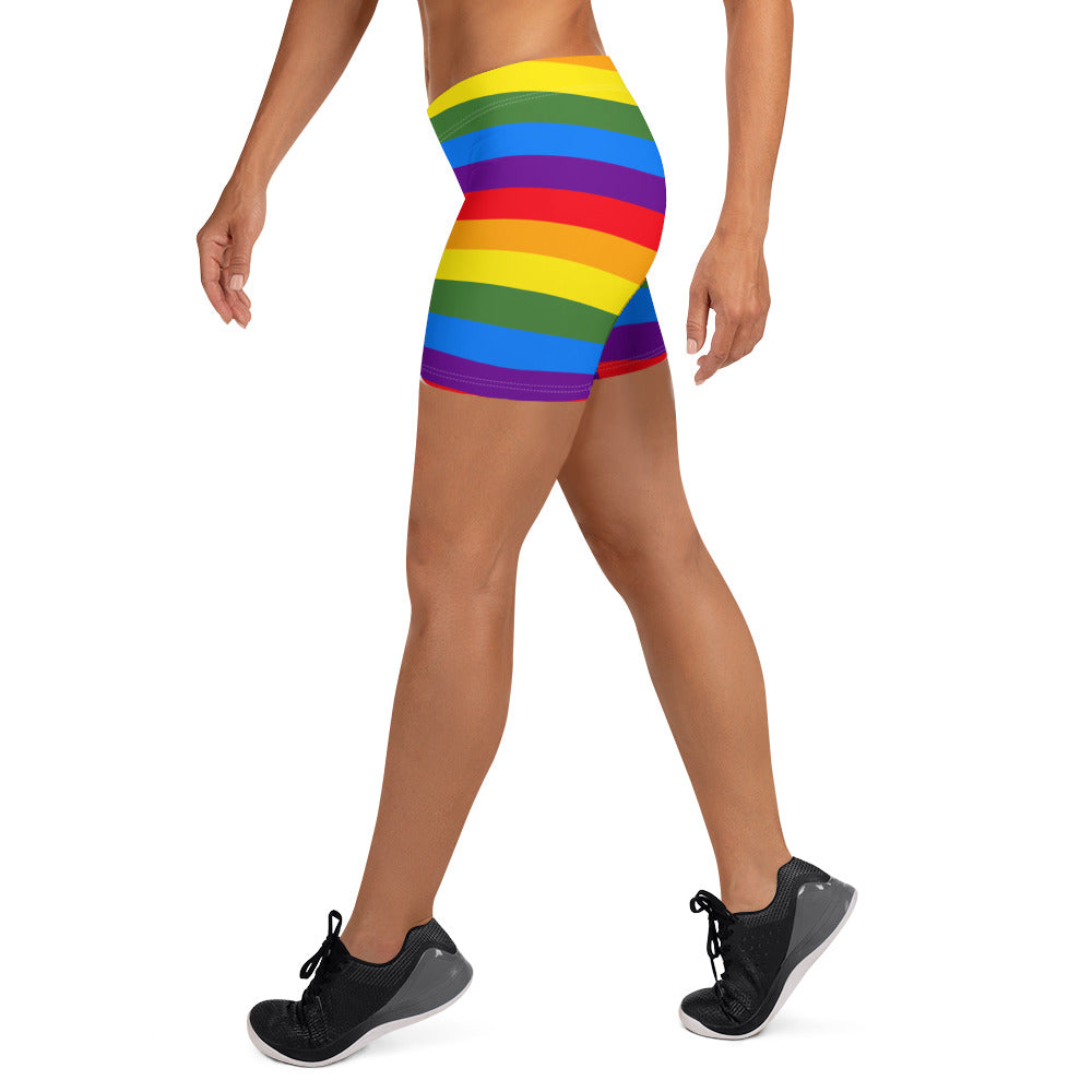 Pride Rainbow Running Tight Shorts for Women
