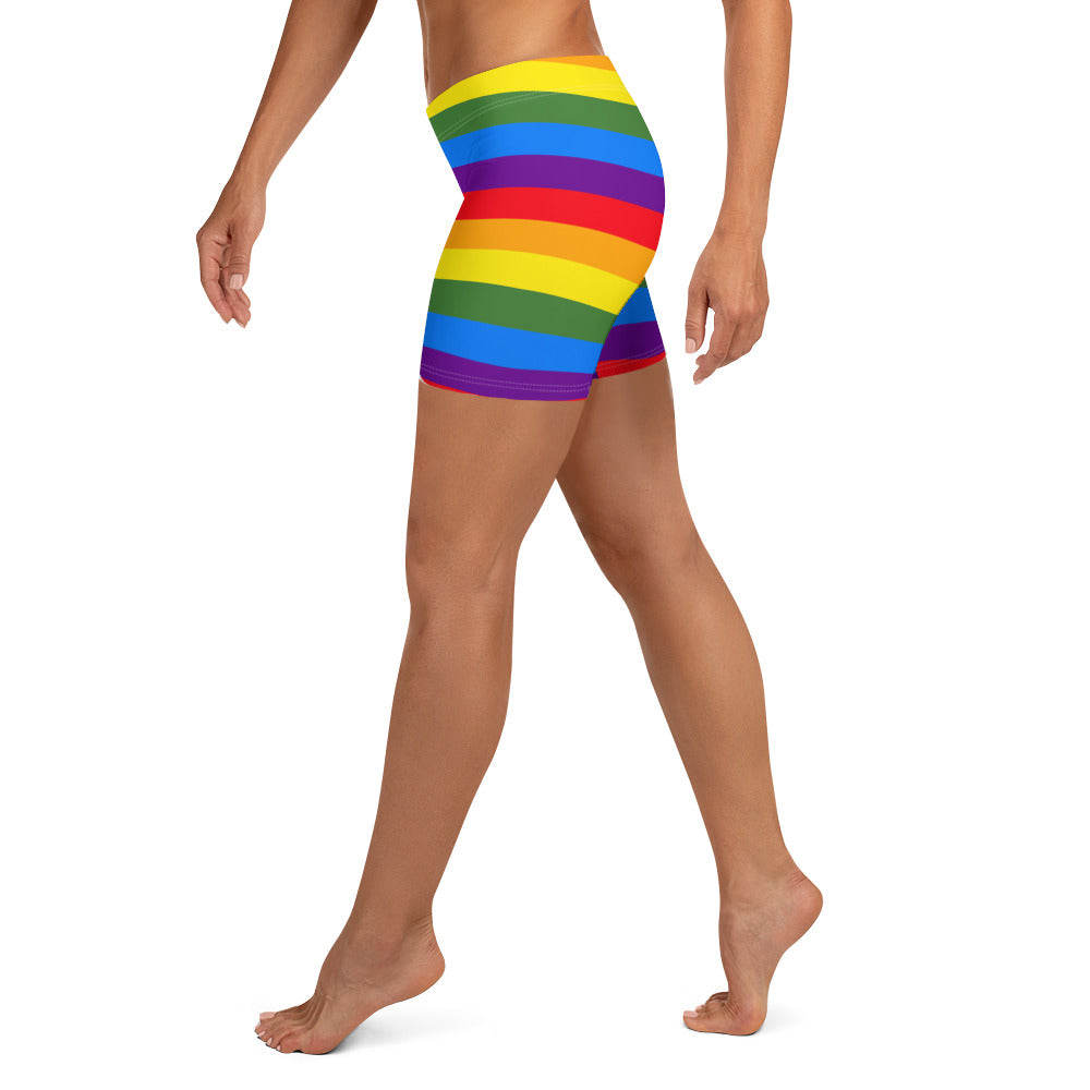 Pride Rainbow Running Tight Shorts for Women