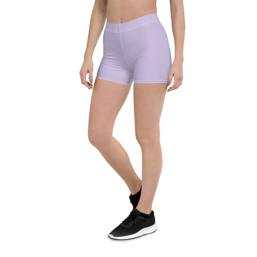 Preppy Plain Purple Tight Shorts for Women