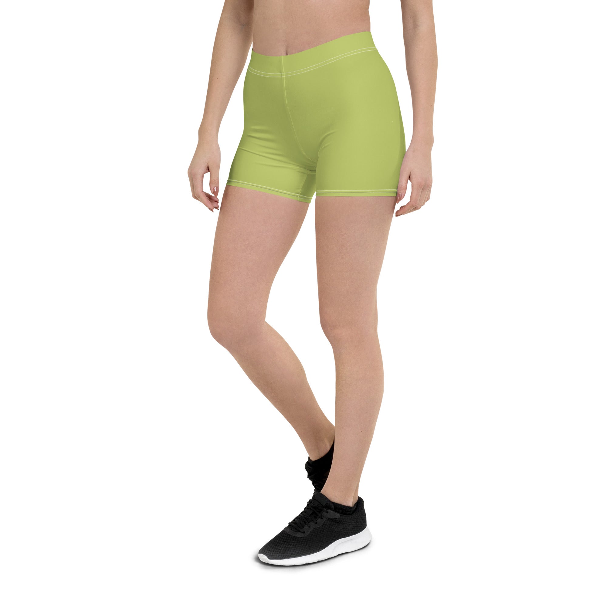 Preppy Plain Olive Green Tight Shorts for Women