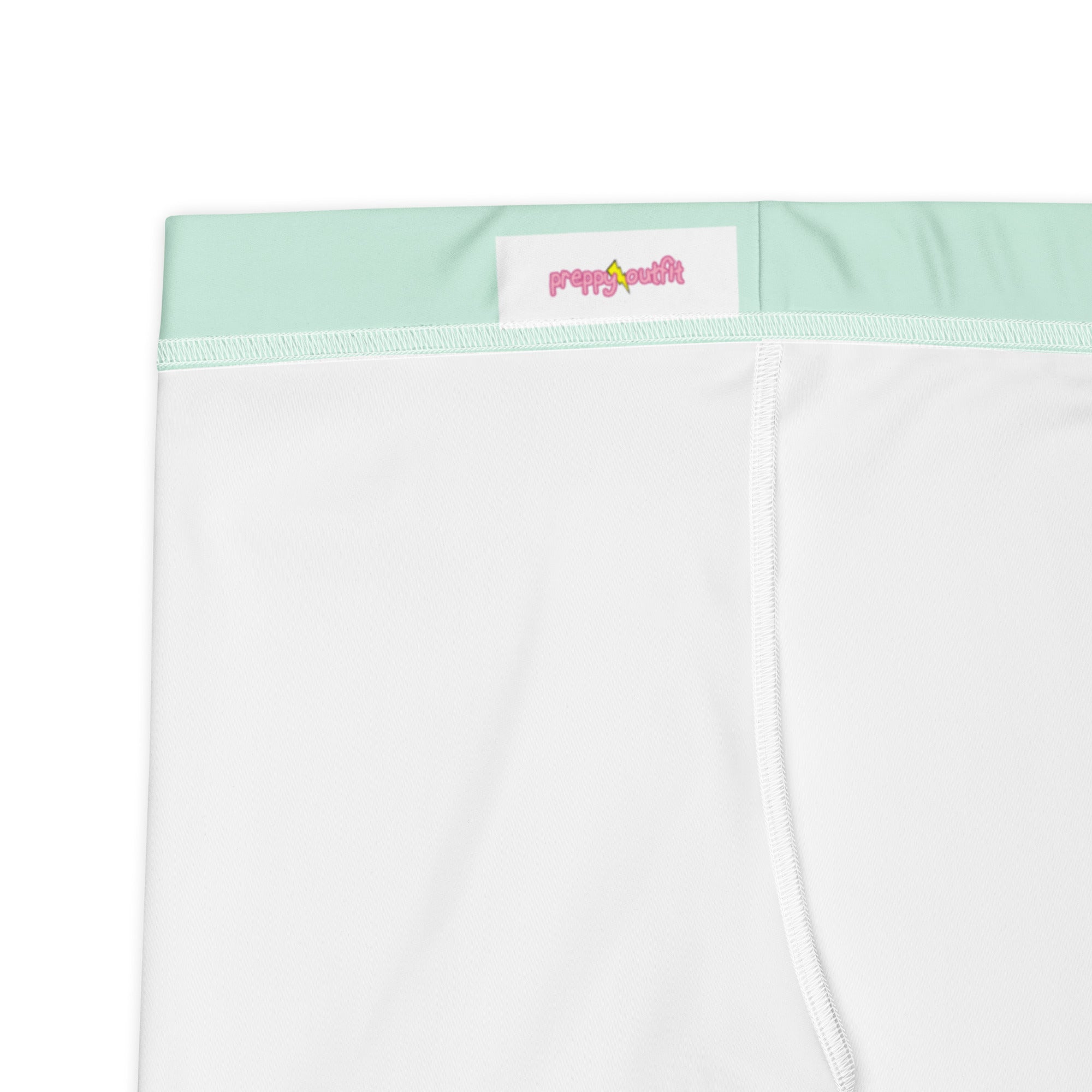 Preppy Plain Sea Green Tight Shorts for Women