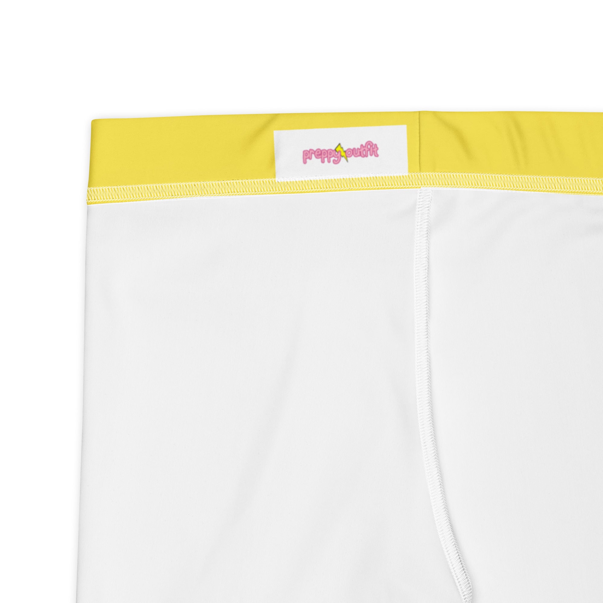Preppy Plain Yellow Tight Shorts for Women