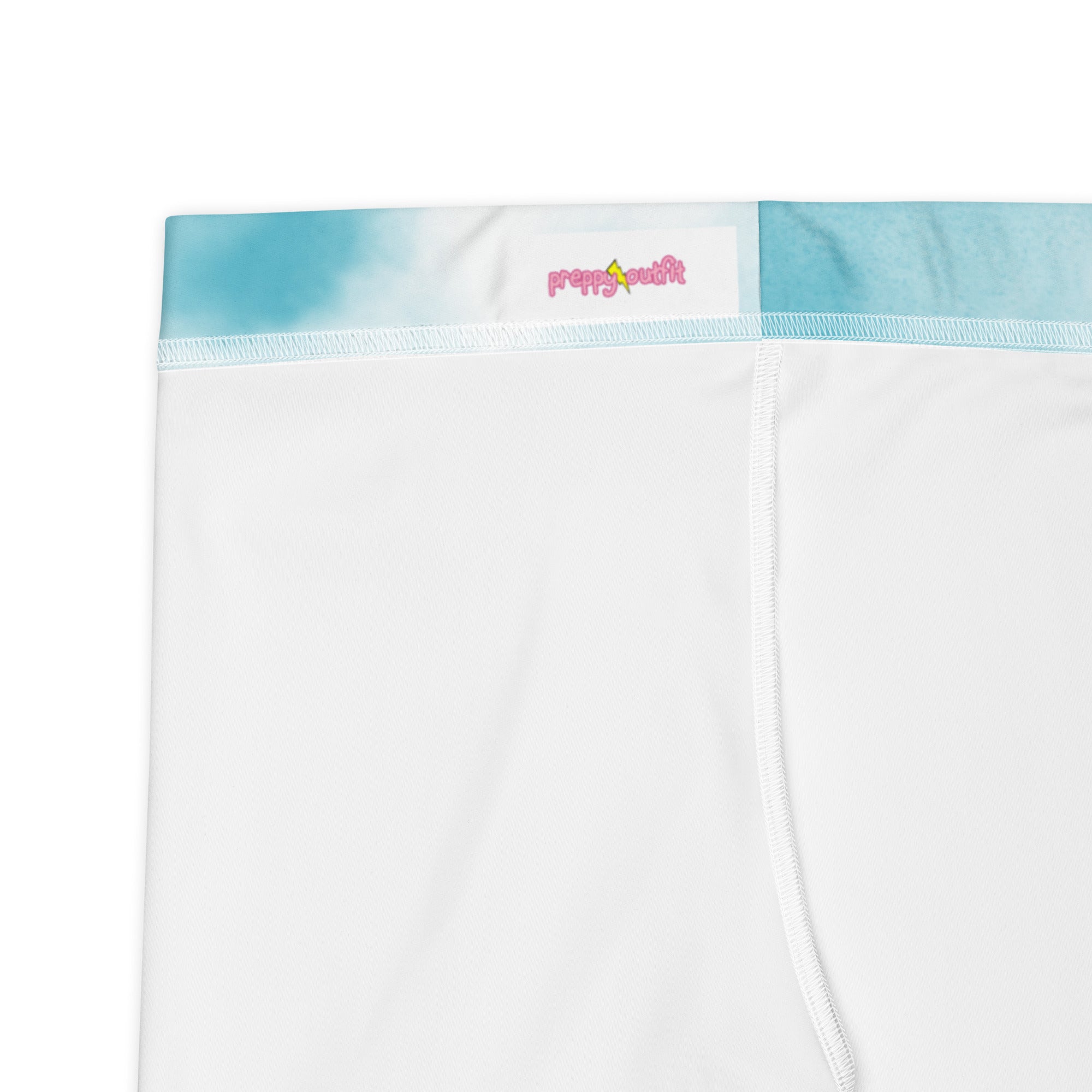Cute Blue Tie Dye Tight Shorts for Women