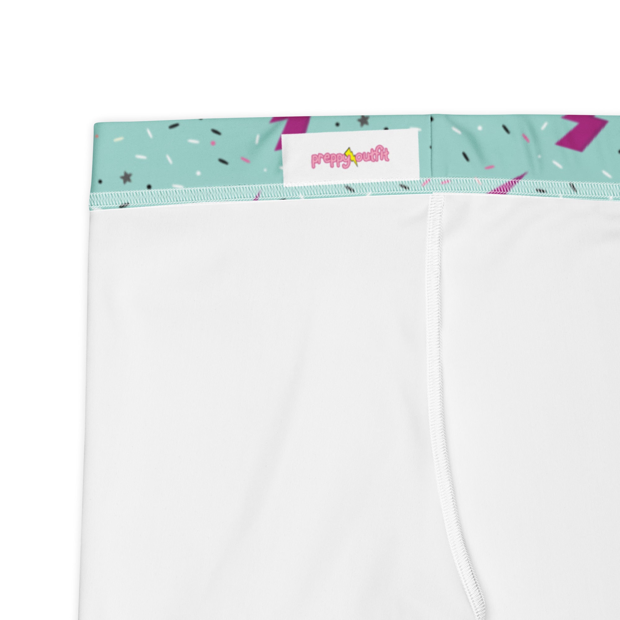 Preppy Green Lightning Bolts Running Tight Shorts for Women