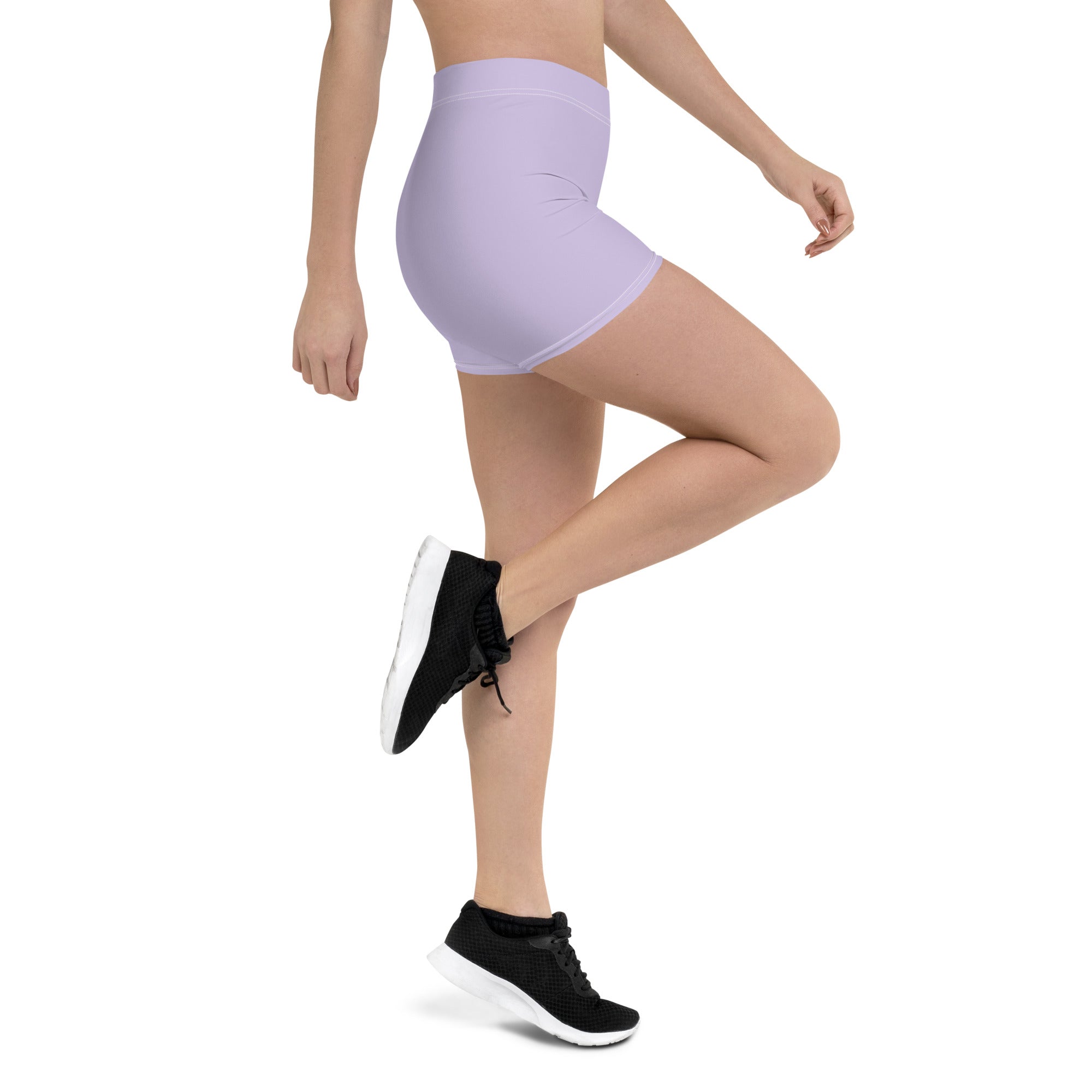 Preppy Plain Purple Tight Shorts for Women