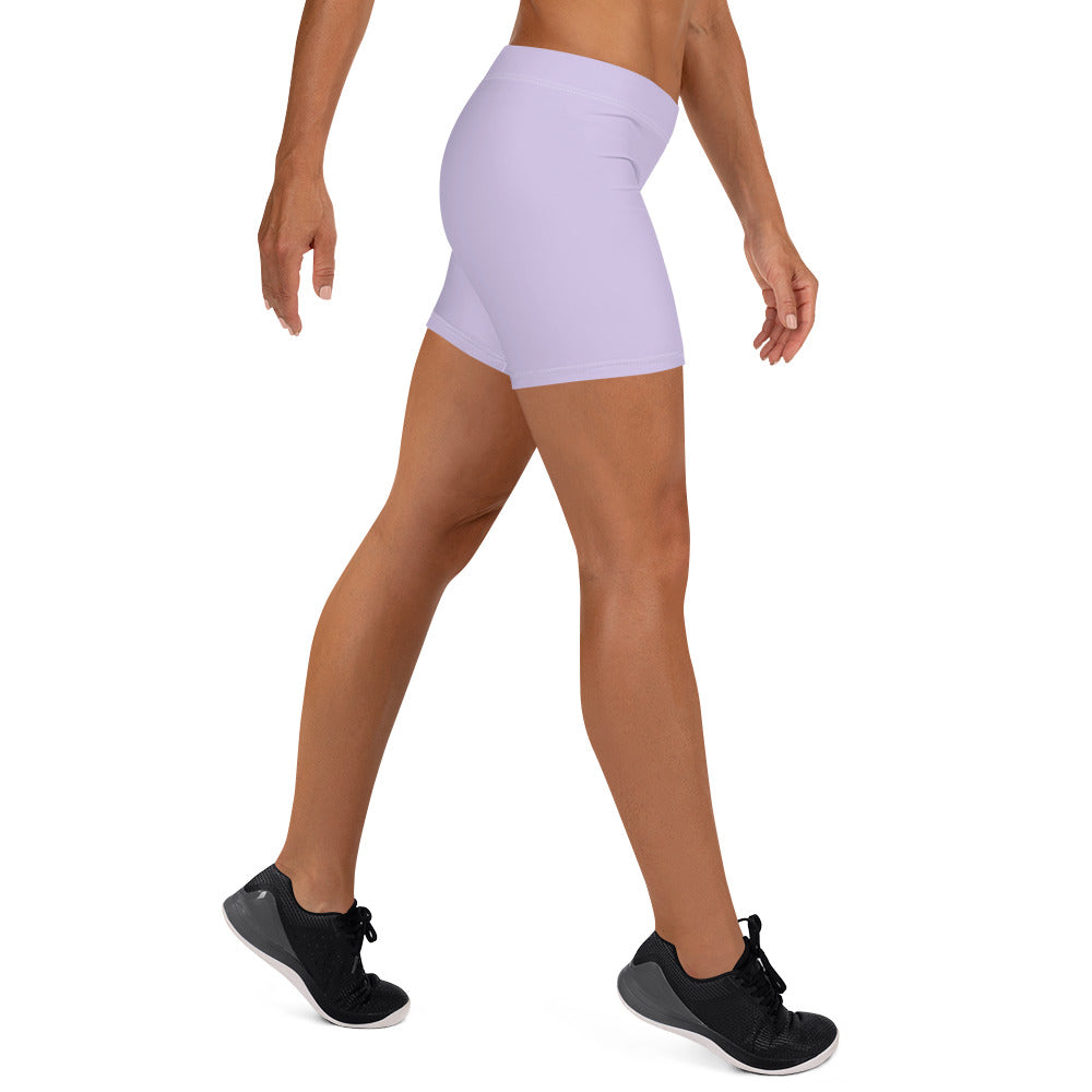 Preppy Plain Purple Tight Shorts for Women