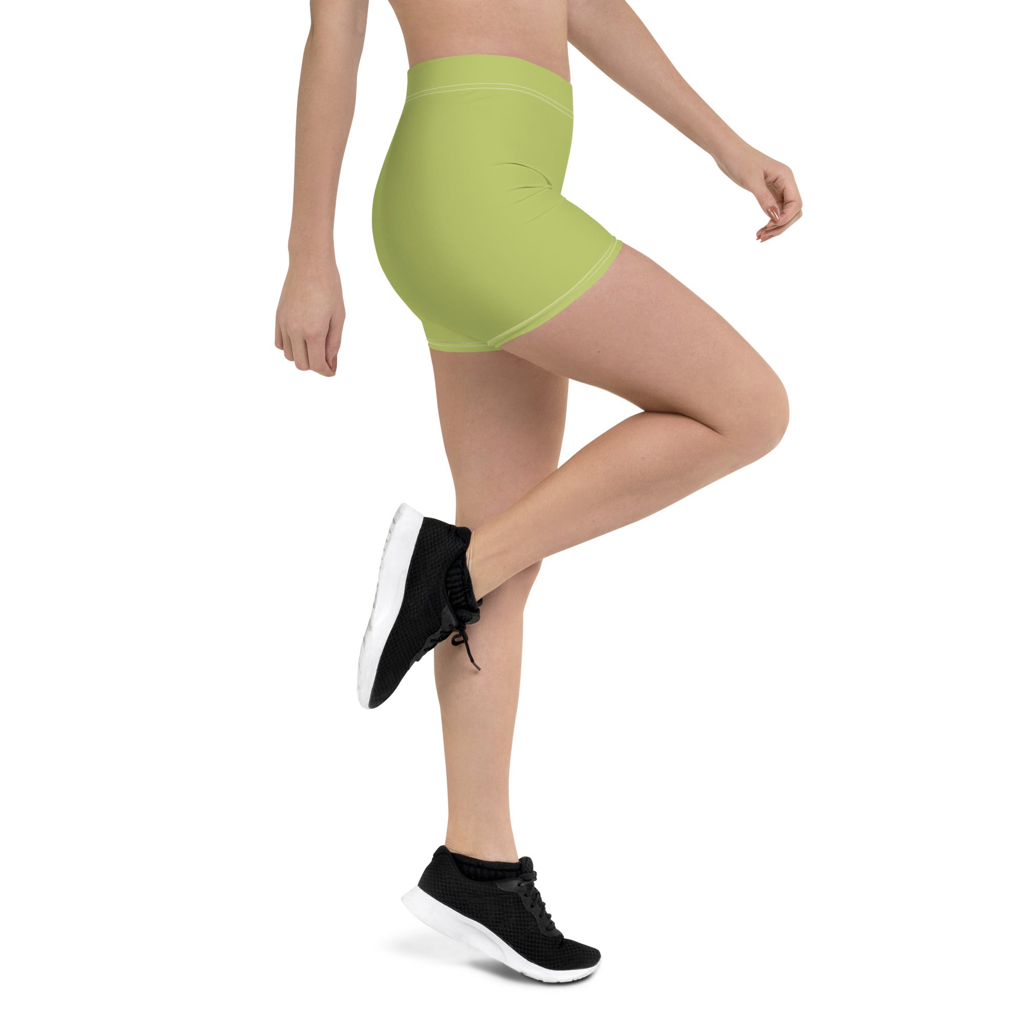 Preppy Plain Olive Green Tight Shorts for Women