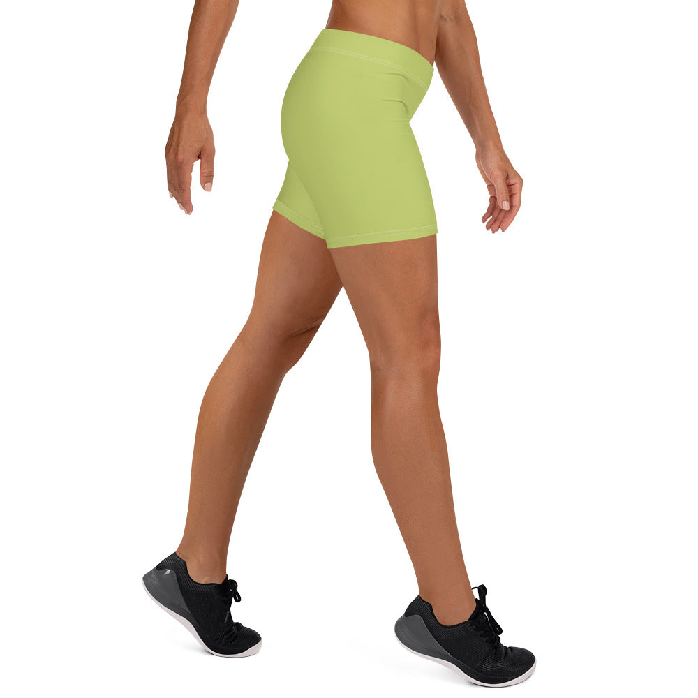 Preppy Plain Olive Green Tight Shorts for Women