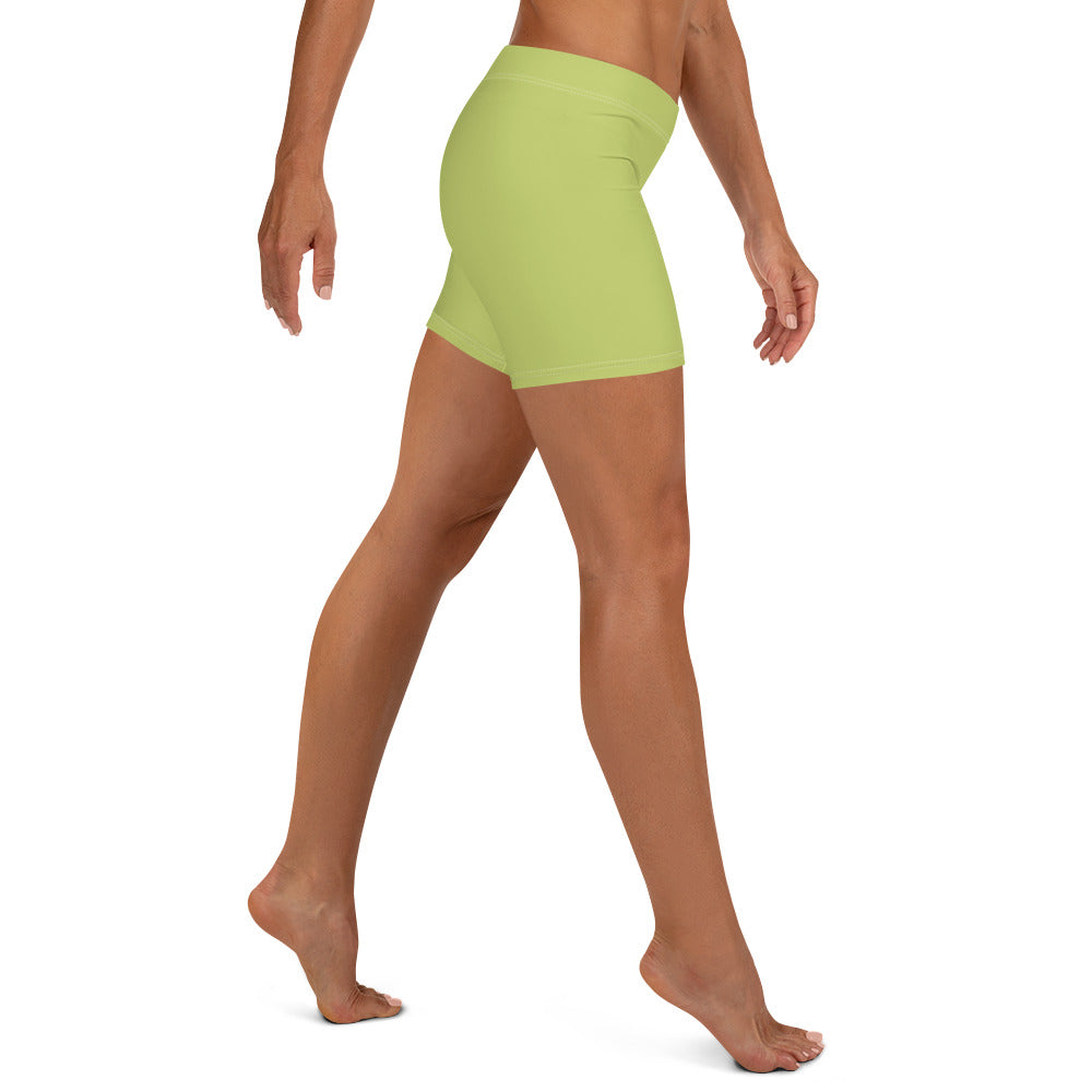 Preppy Plain Olive Green Tight Shorts for Women