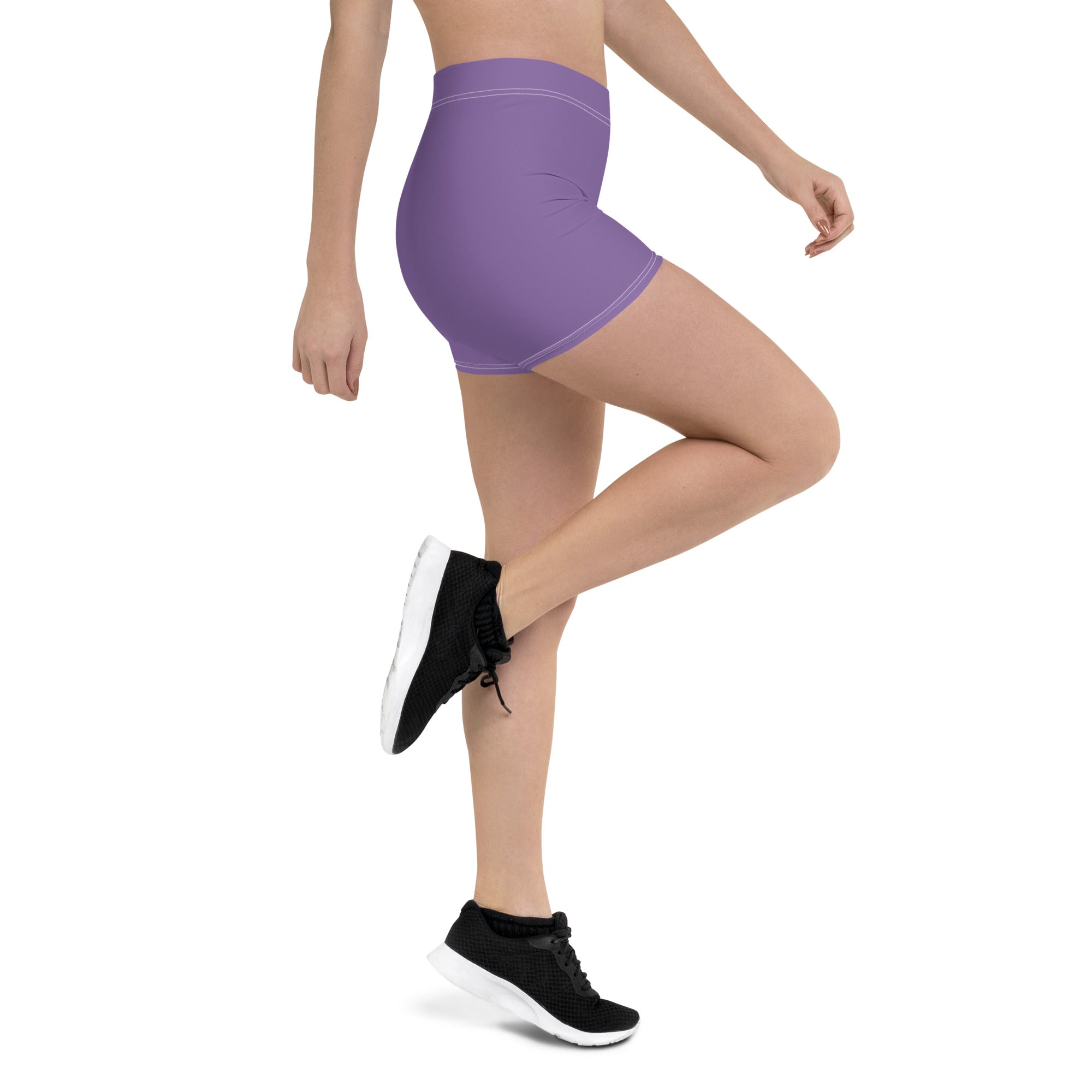 Preppy Minimal Lavender Tight Shorts for Women