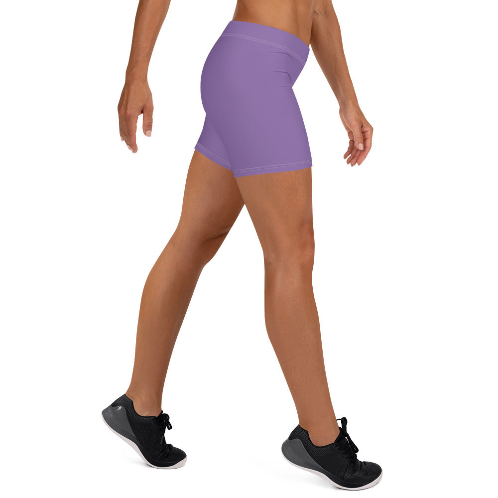 Preppy Minimal Lavender Tight Shorts for Women