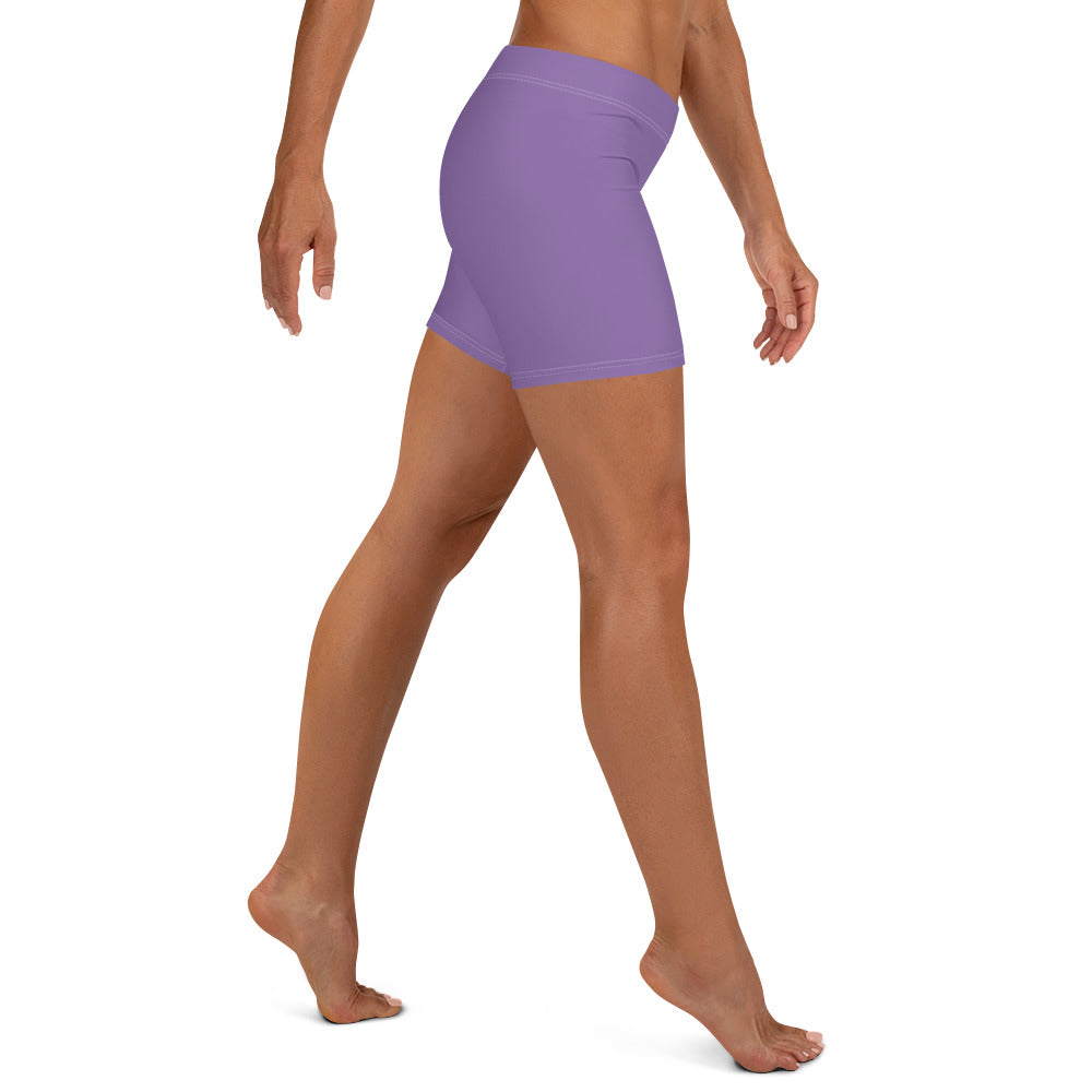 Preppy Minimal Lavender Tight Shorts for Women
