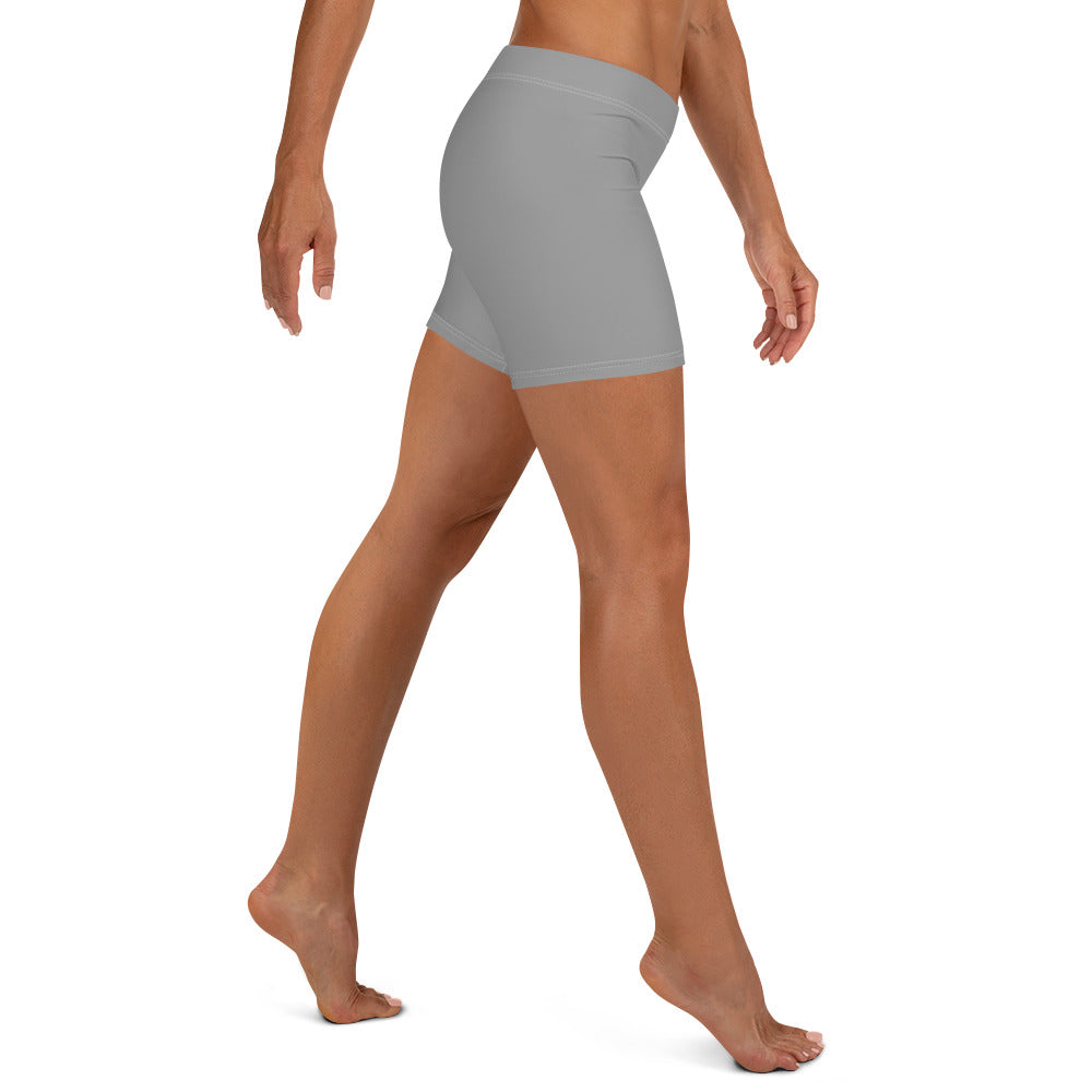 Preppy Aesthetic Grey Plain Tight Shorts for Women