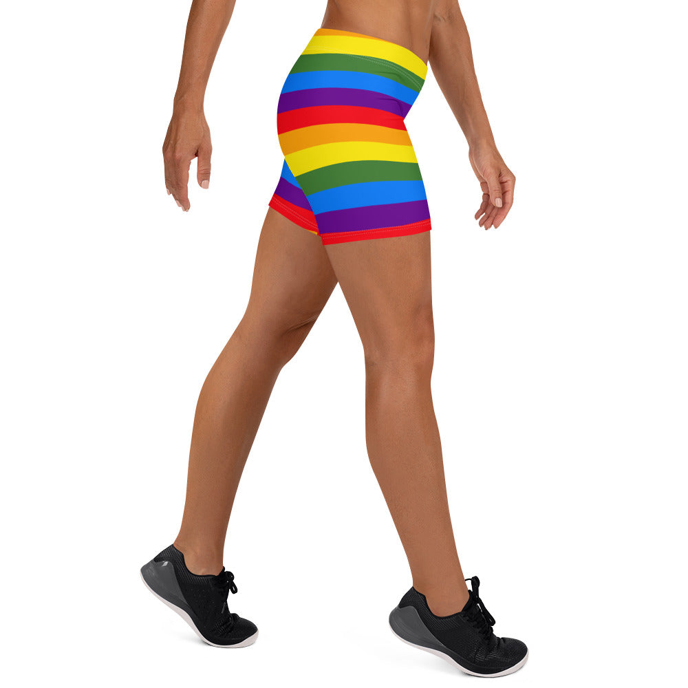 Pride Rainbow Running Tight Shorts for Women