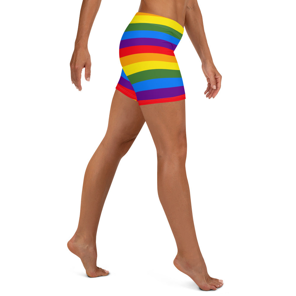 Pride Rainbow Running Tight Shorts for Women