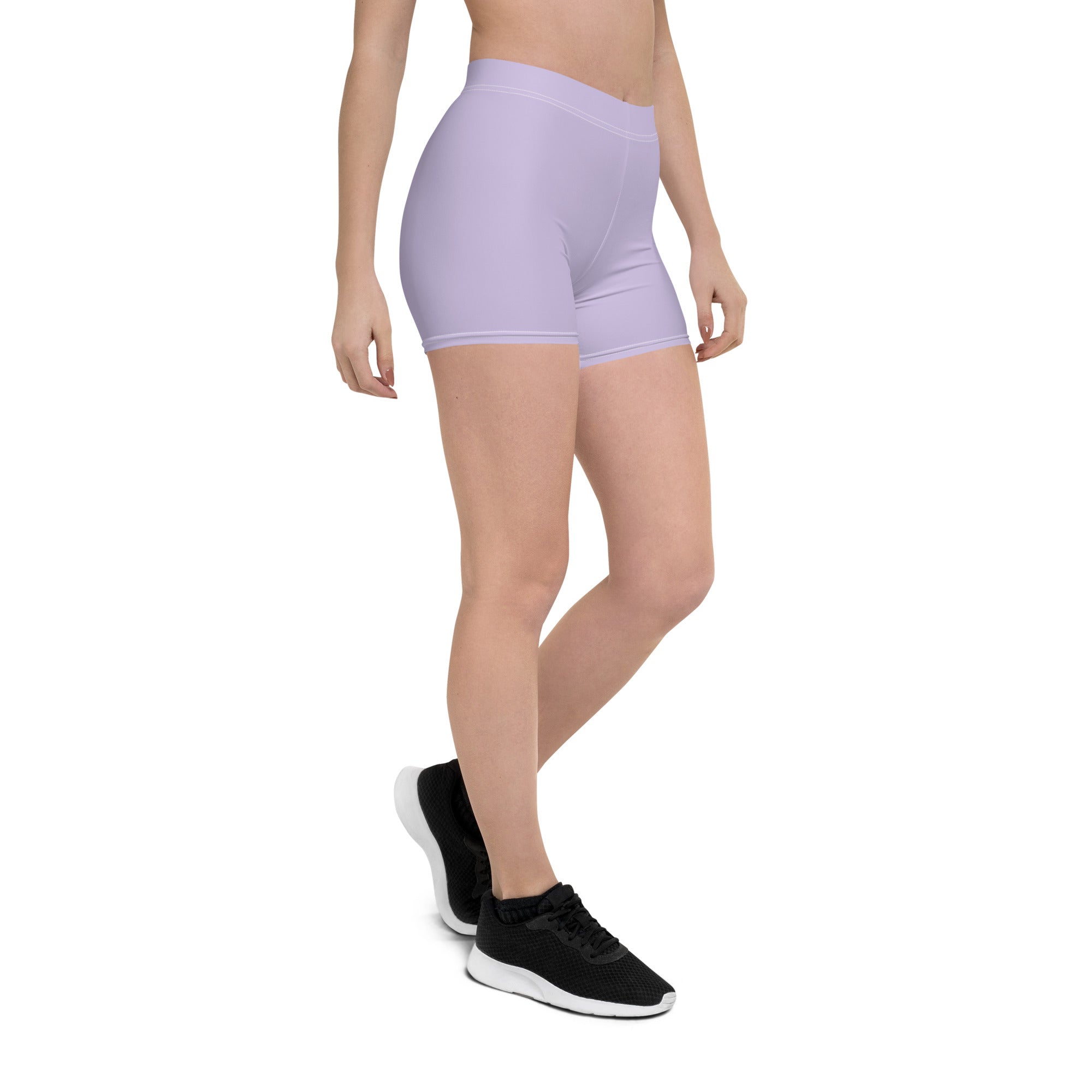 Preppy Plain Purple Tight Shorts for Women