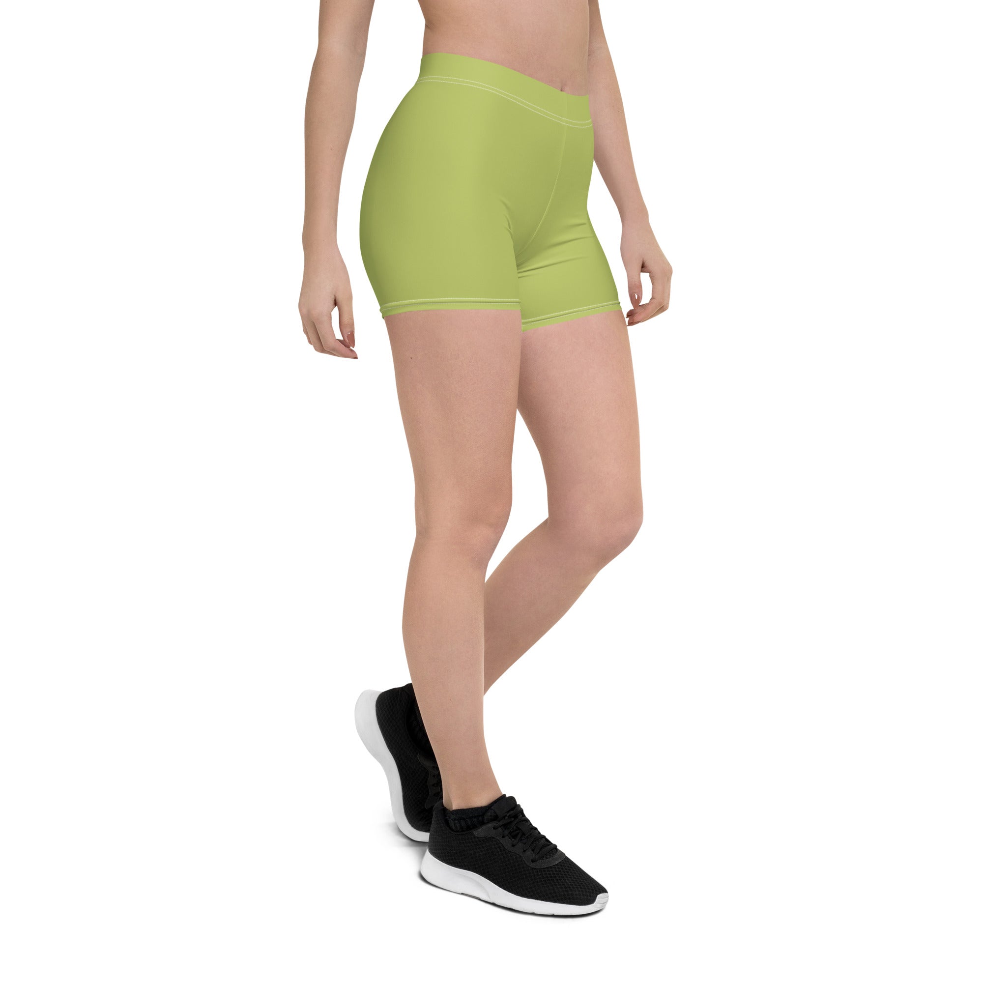 Preppy Plain Olive Green Tight Shorts for Women