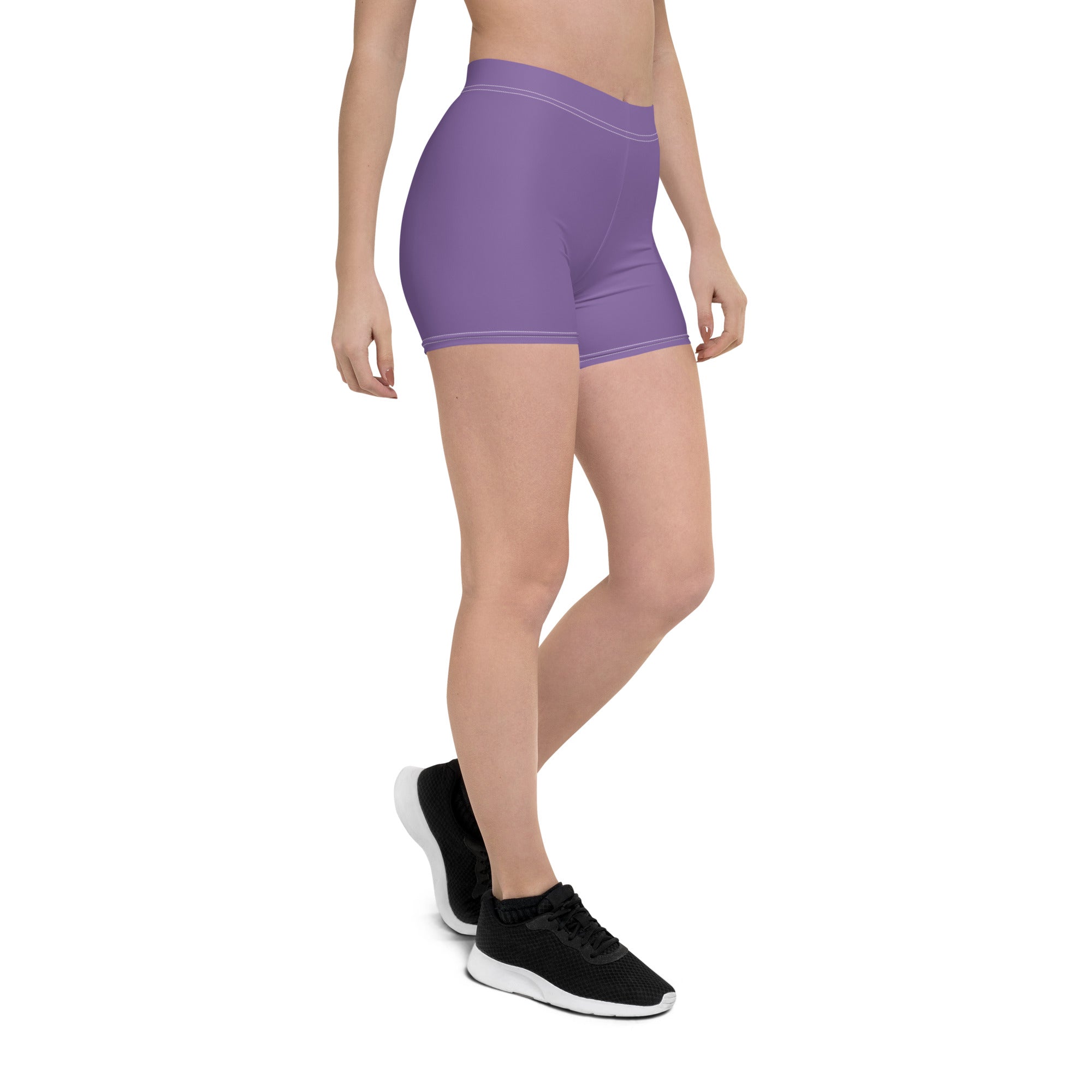 Preppy Minimal Lavender Tight Shorts for Women