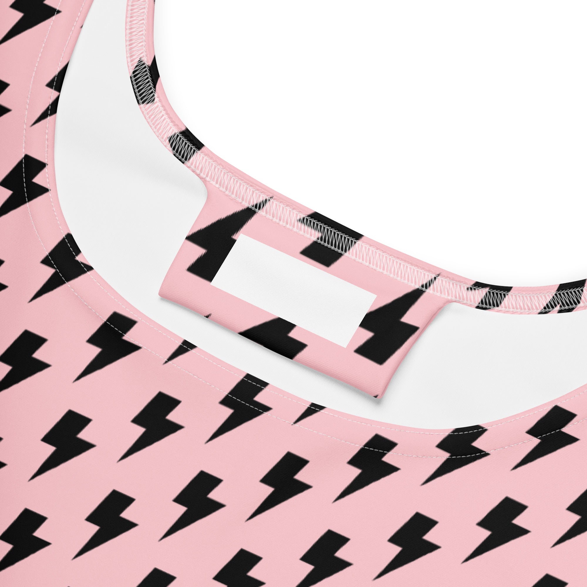 Preppy Pink Bolt Print Skater Dress