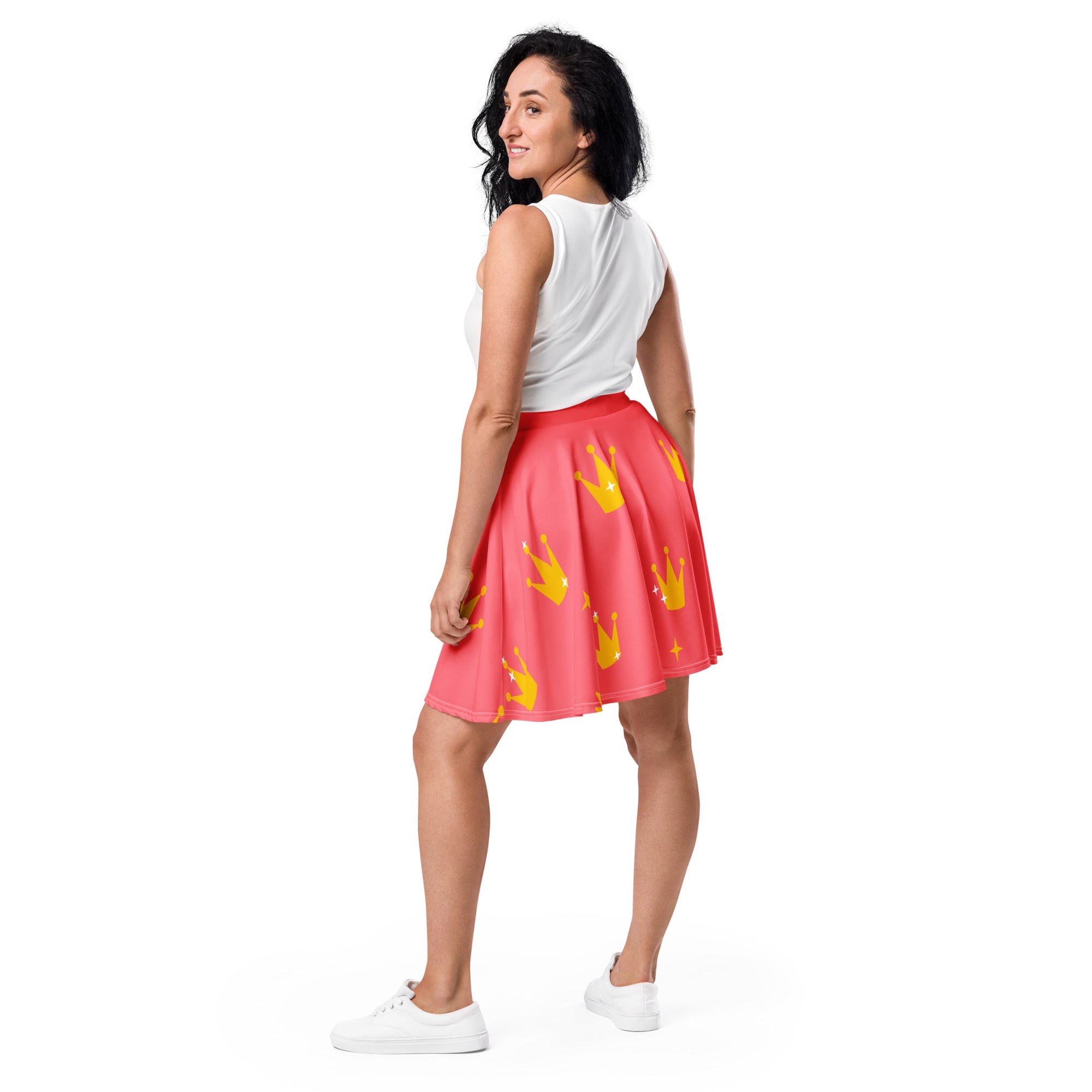 Preppy Crown High Waist Mini Skirt