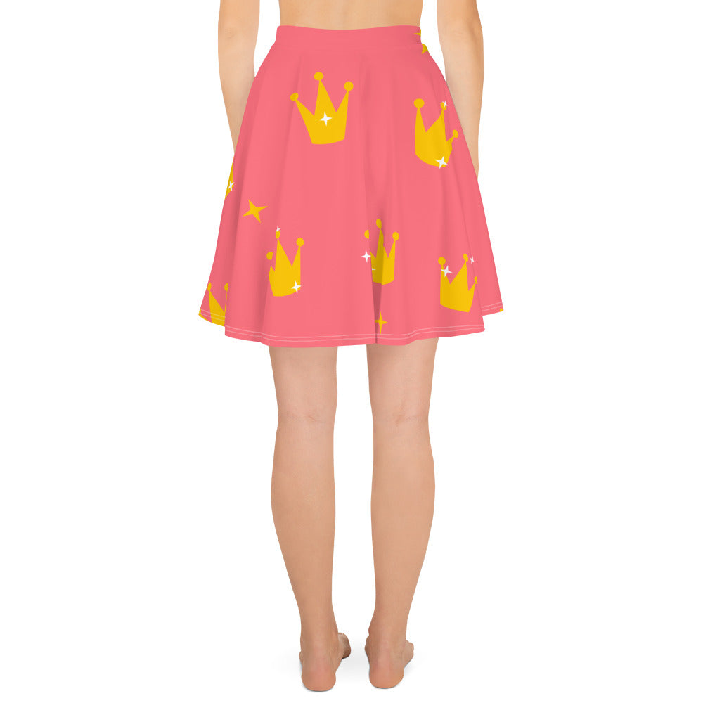 Preppy Crown High Waist Mini Skirt