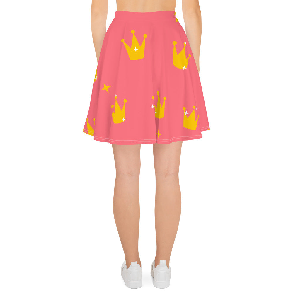 Preppy Crown High Waist Mini Skirt