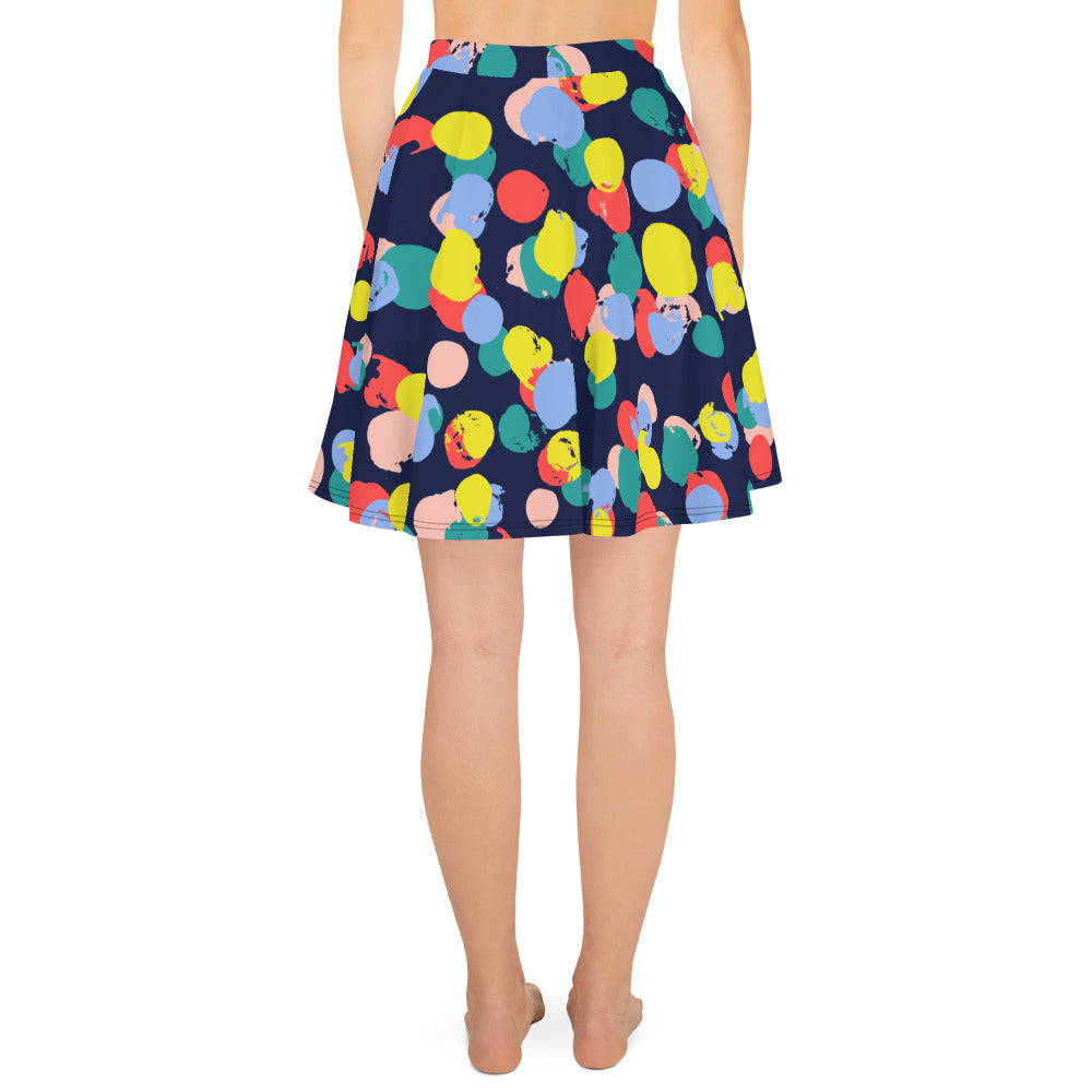 Colorful Dots Skater Skirt