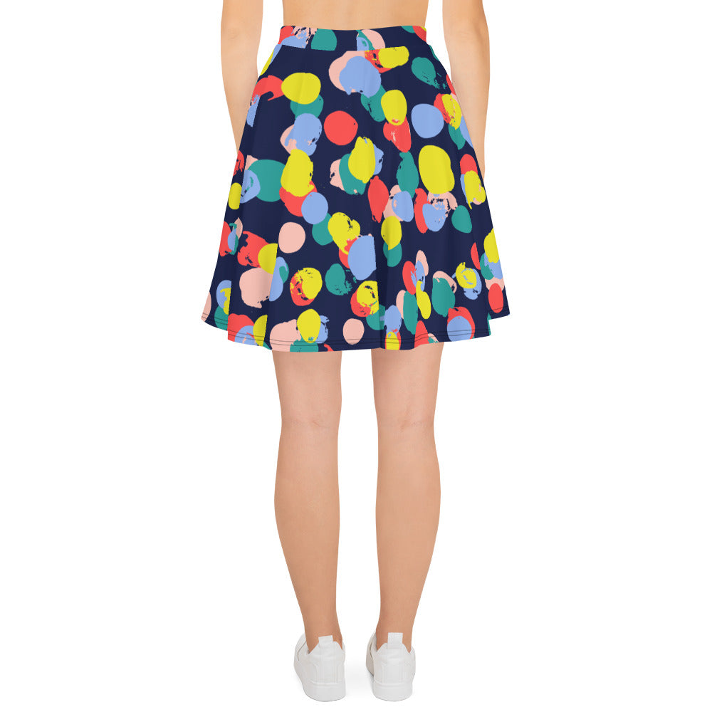 Colorful Dots Skater Skirt