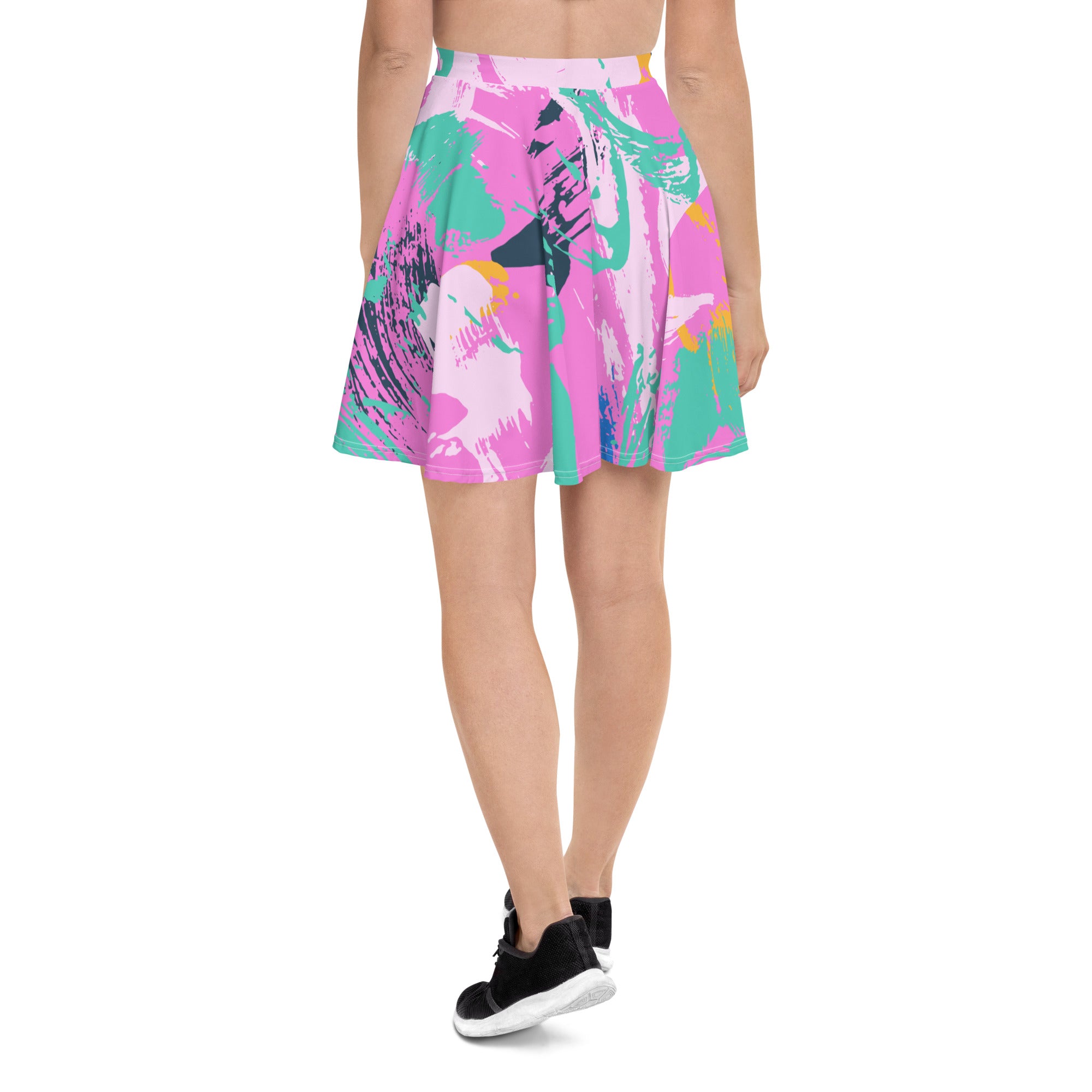 Rainbow Confyitty Brush Strokes Mini Skirt