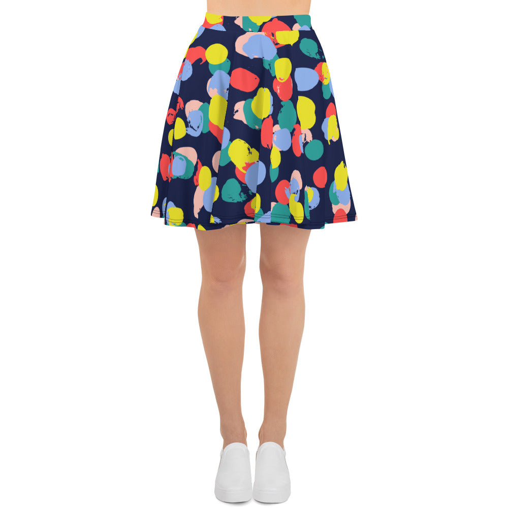 Colorful Dots Skater Skirt