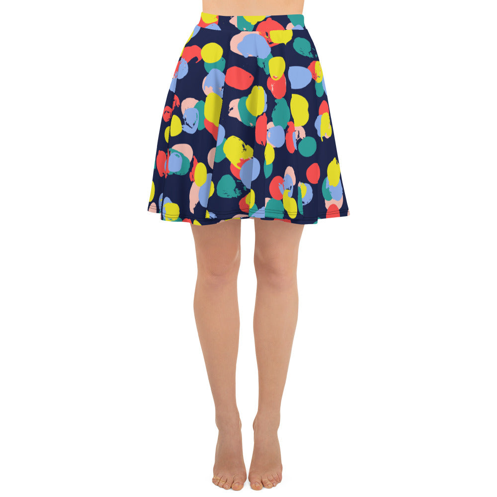 Colorful Dots Skater Skirt