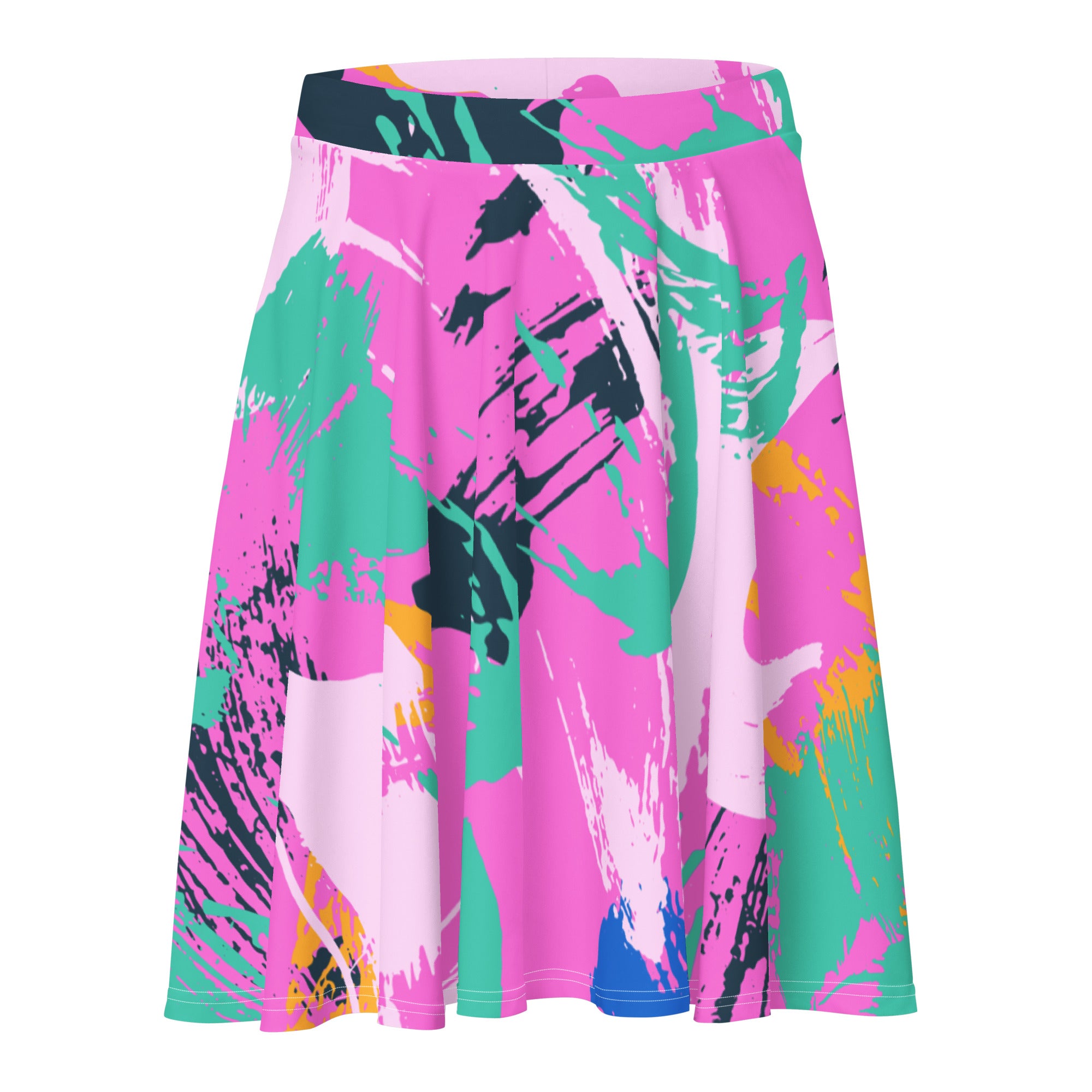 Rainbow Confyitty Brush Strokes Mini Skirt