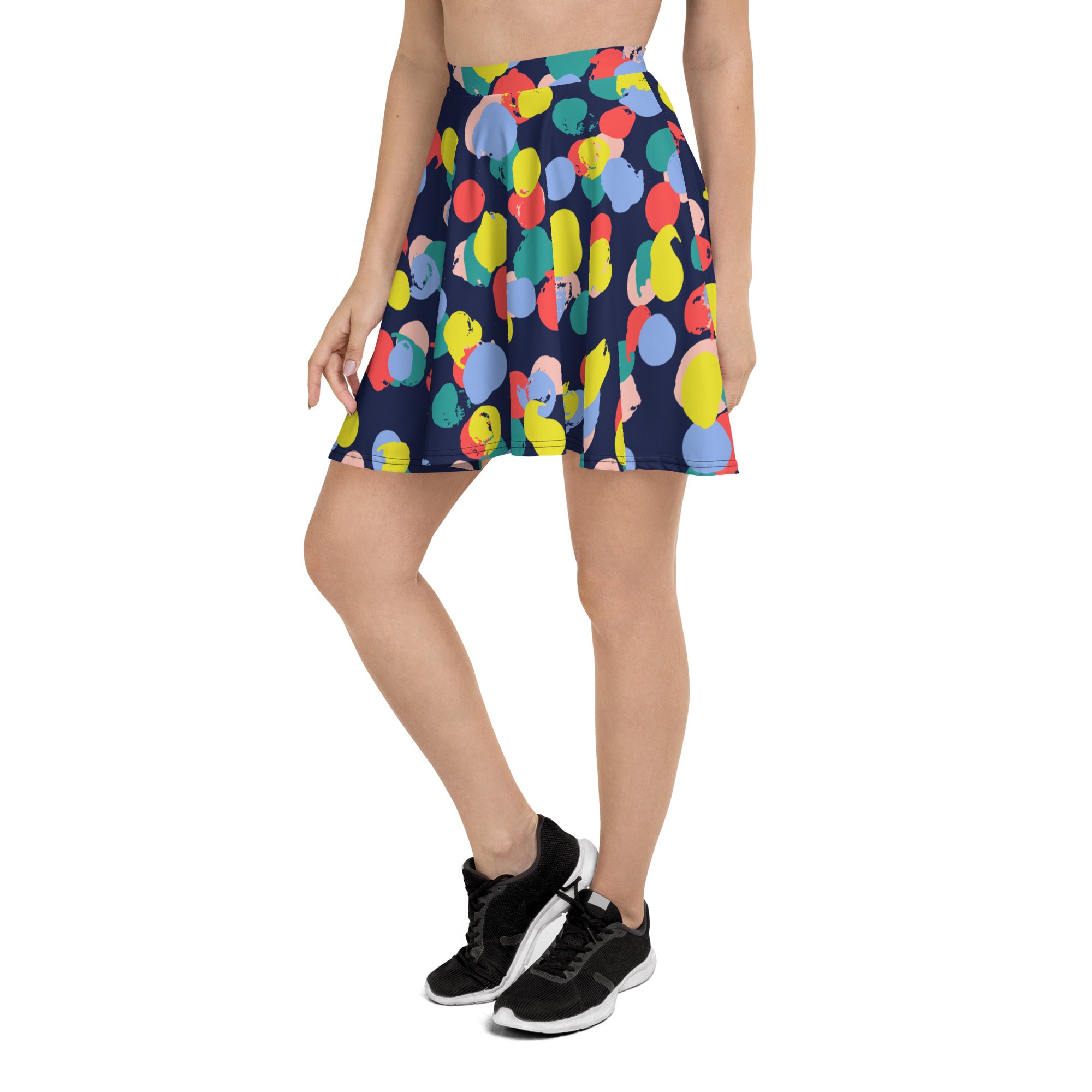 Colorful Dots Skater Skirt